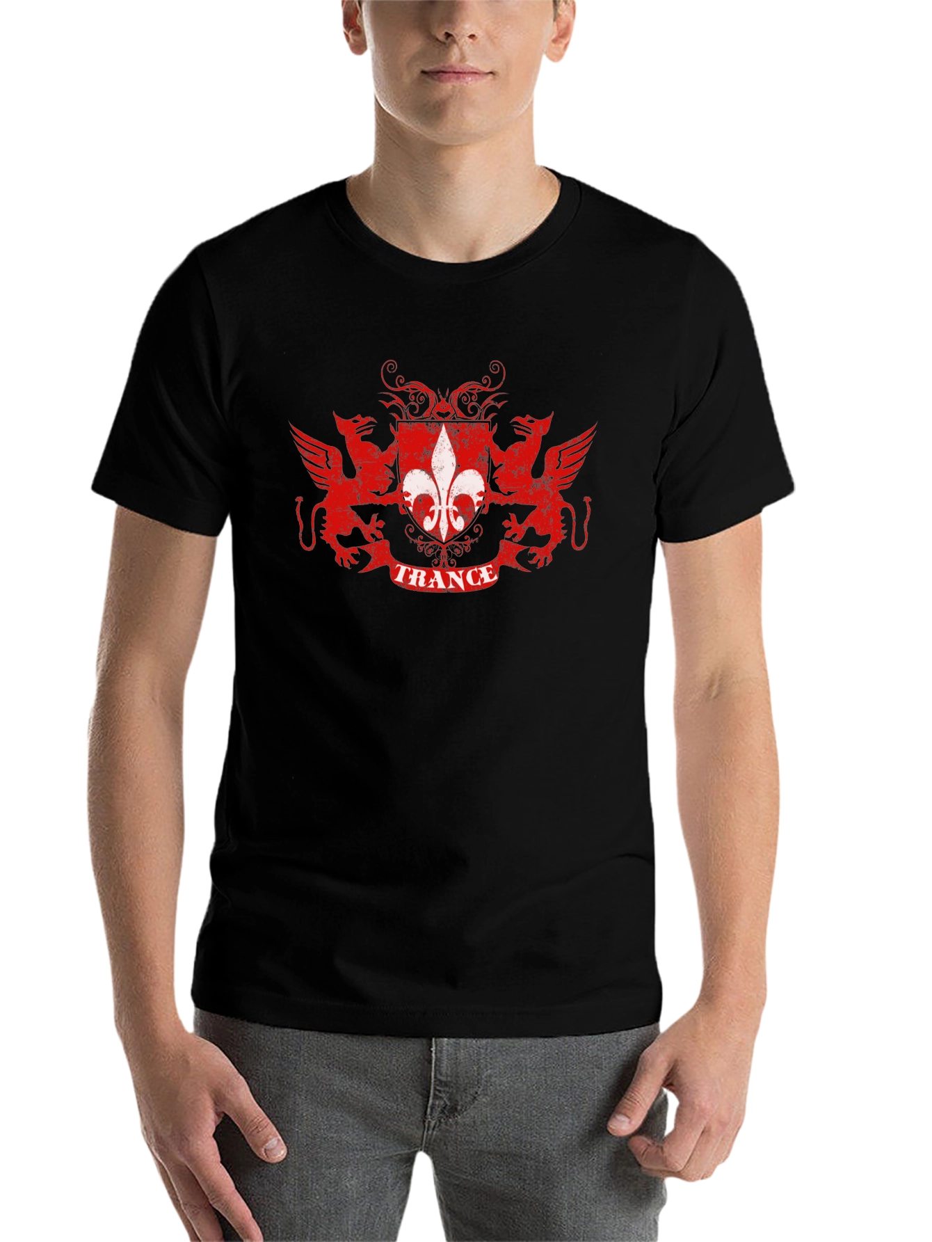 Black Trance Crest Black T-Shirt view 7
