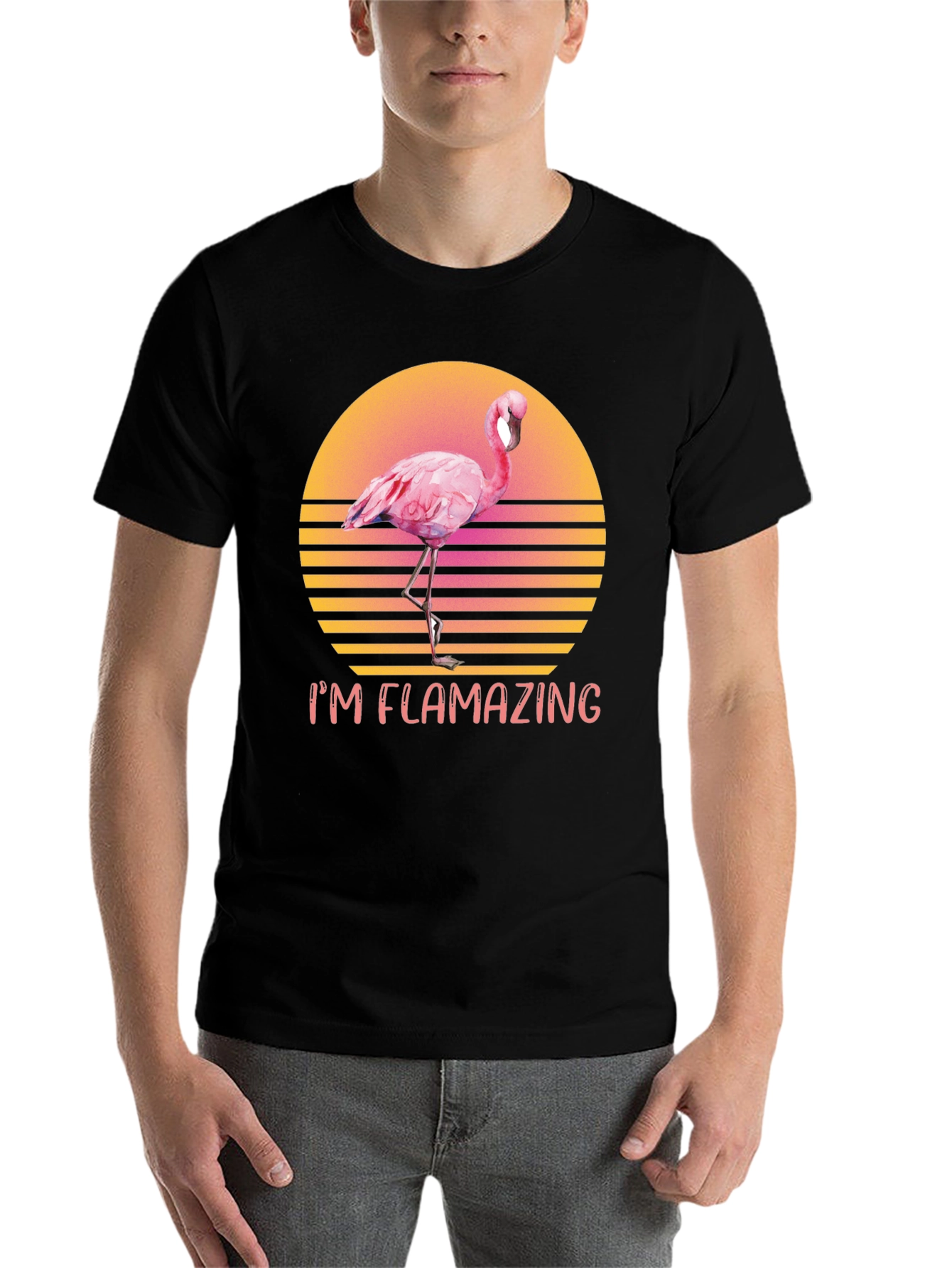 I'm Flamazing T-Shirt - Retro Flamingo Design - 7