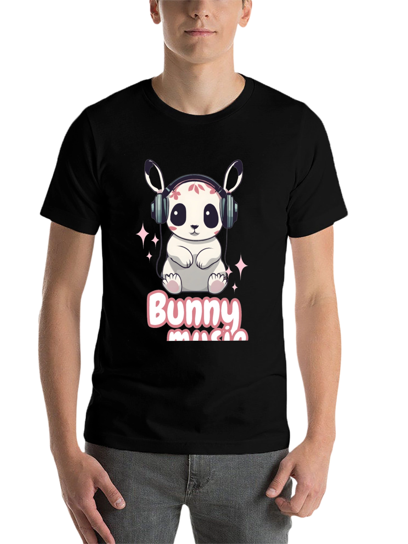 Black Bunny Music T-Shirt view 7