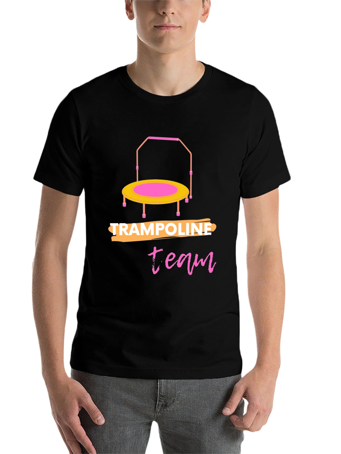 Black Trampoline Team Black T-Shirt view 7
