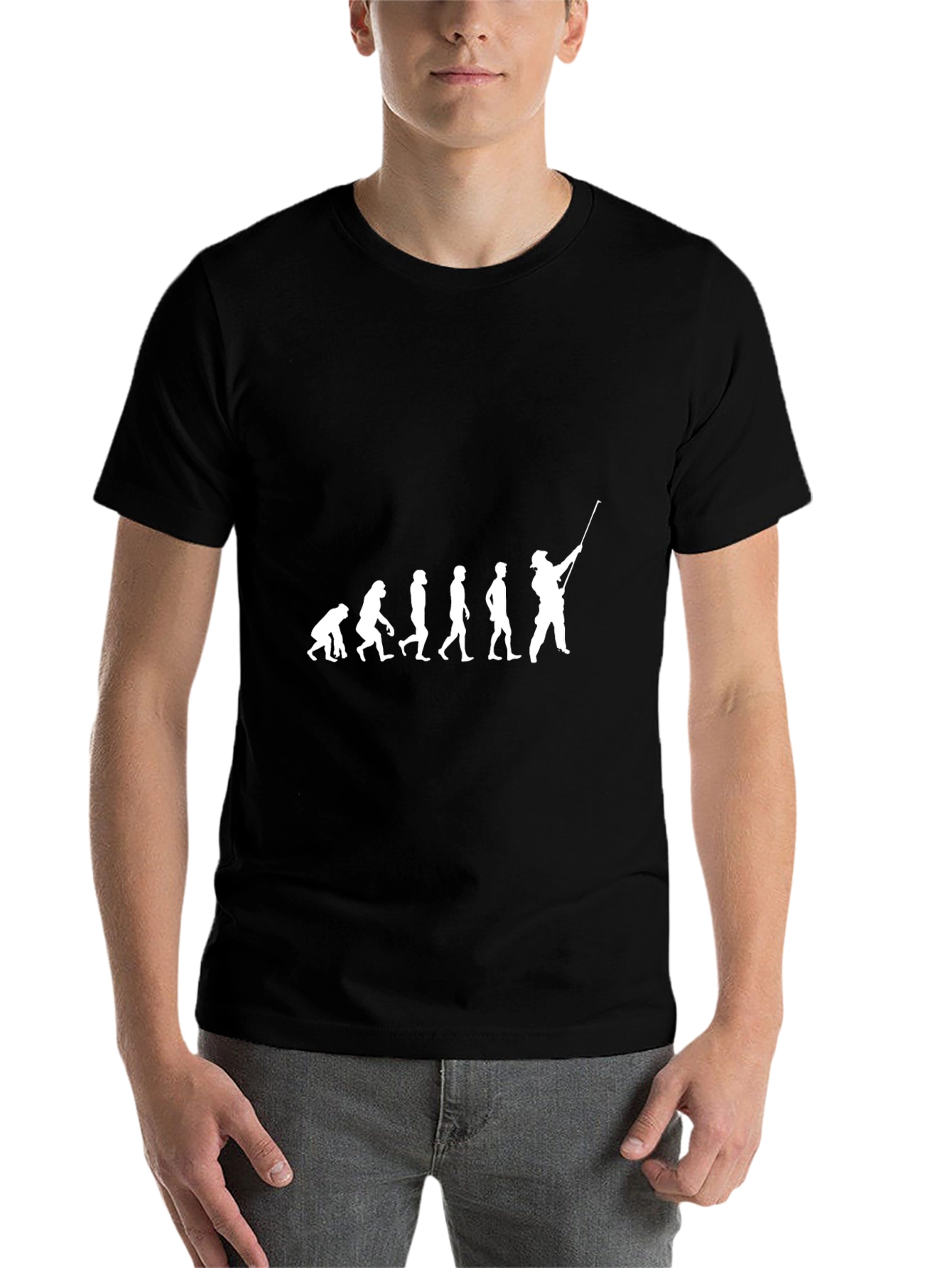 Black Evolution of Golf Black T-Shirt view 7