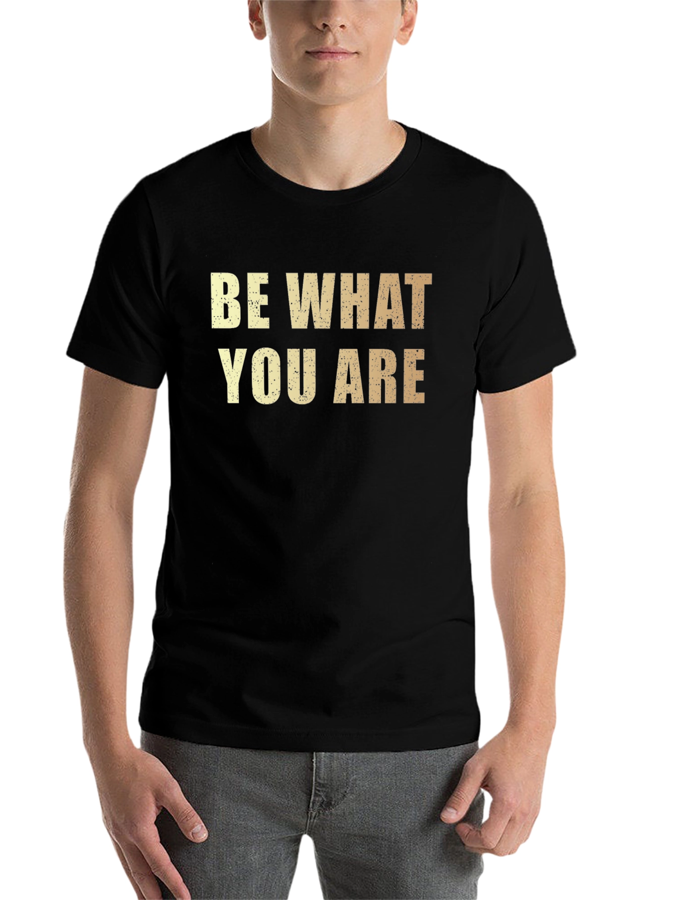 Black Be What You Are Black Graphic Tee view 7