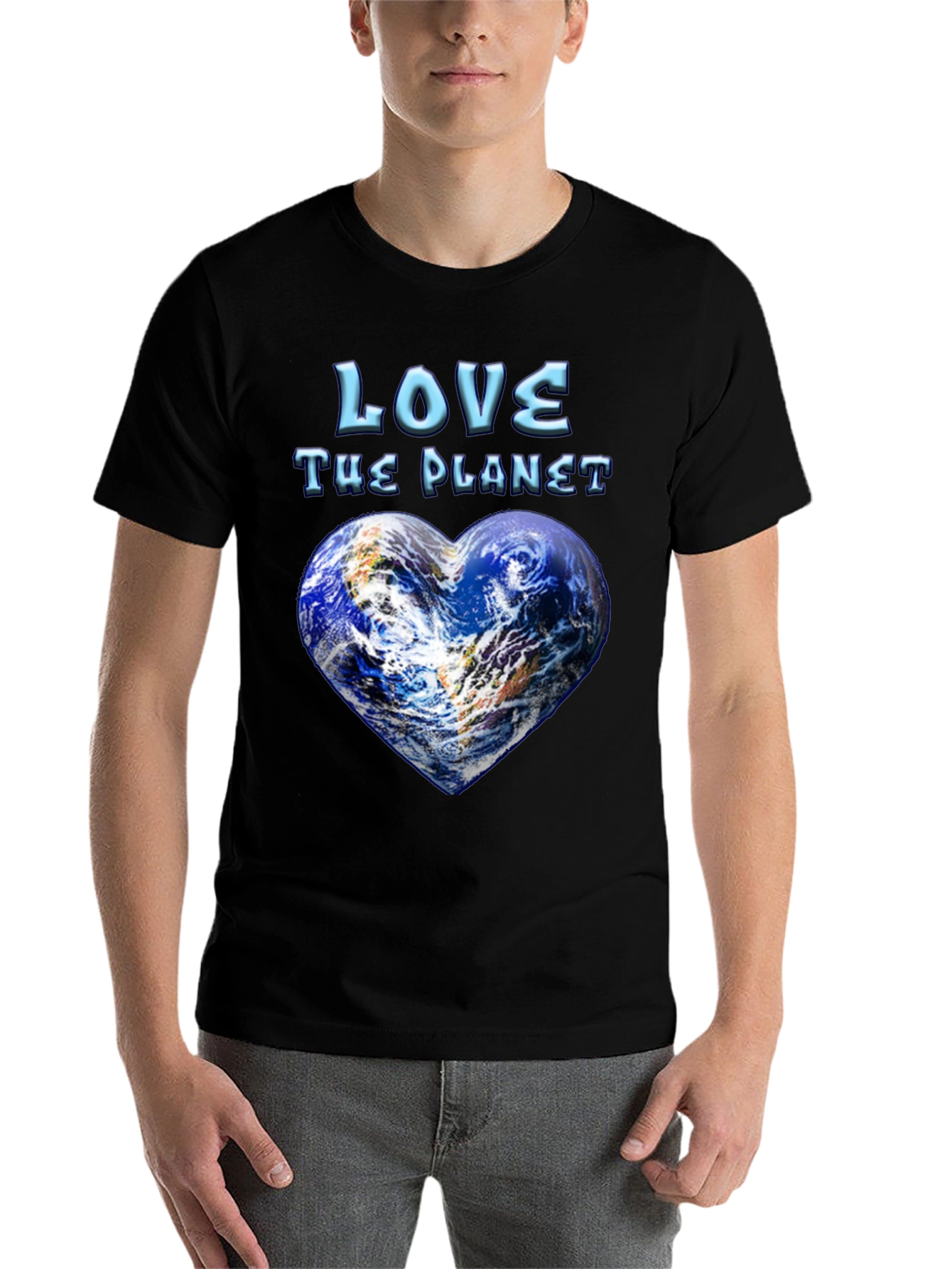 Black Love The Planet Graphic T-Shirt view 7