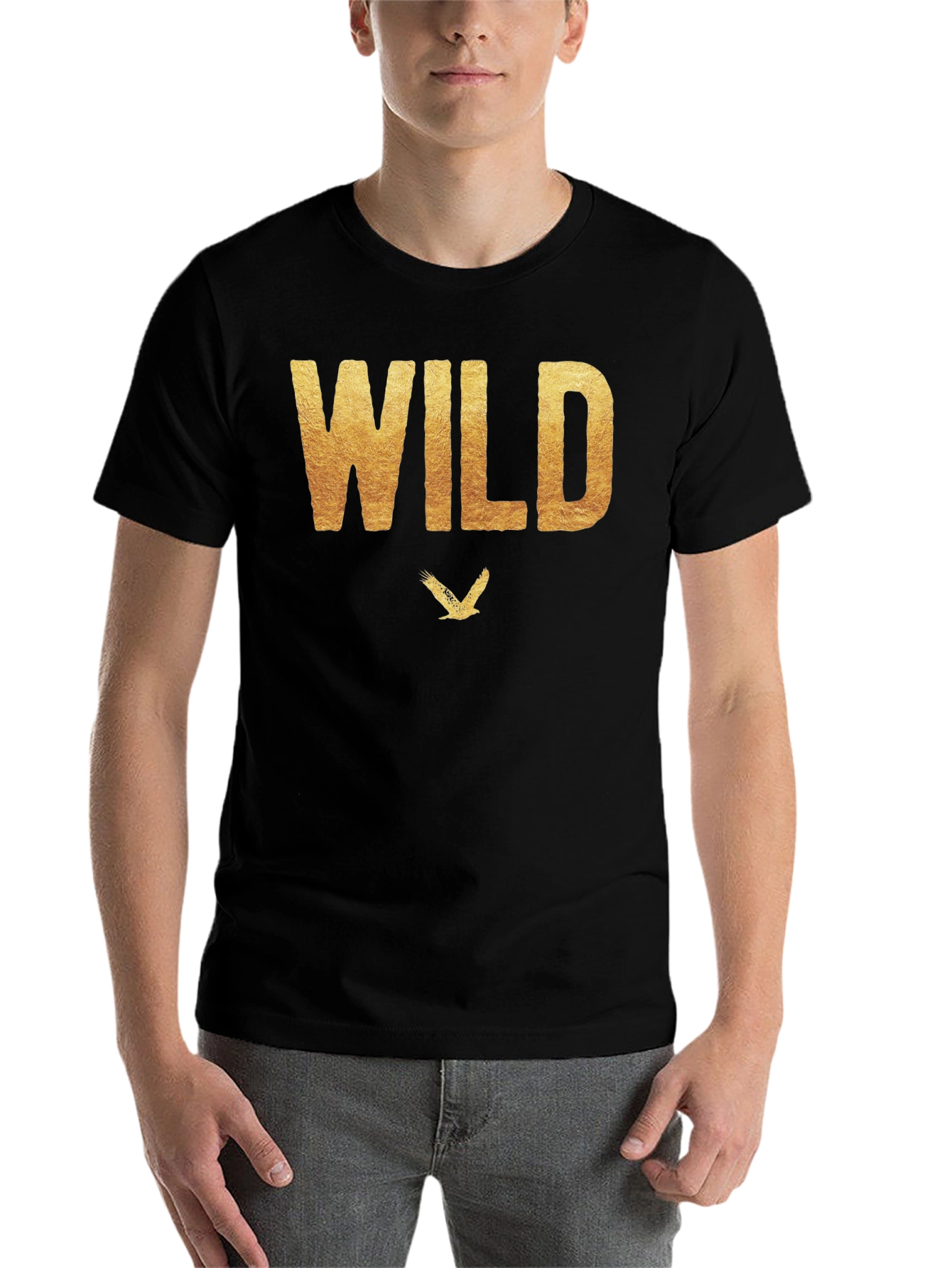 Black Wild Eagle Black Graphic Tee view 7