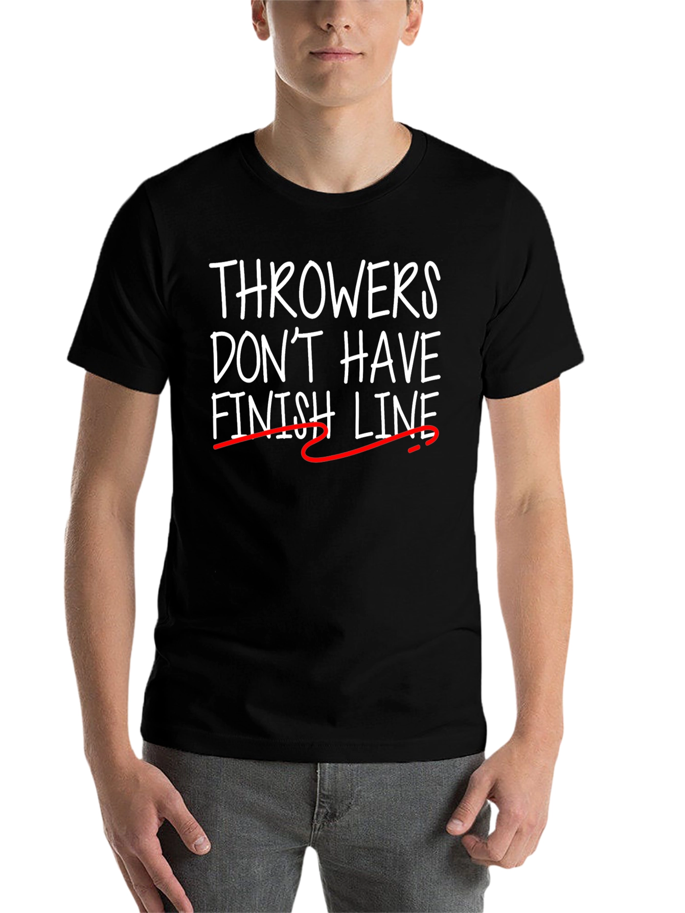 Black Throwers Don't Have Finish Line T-Shirt view 7