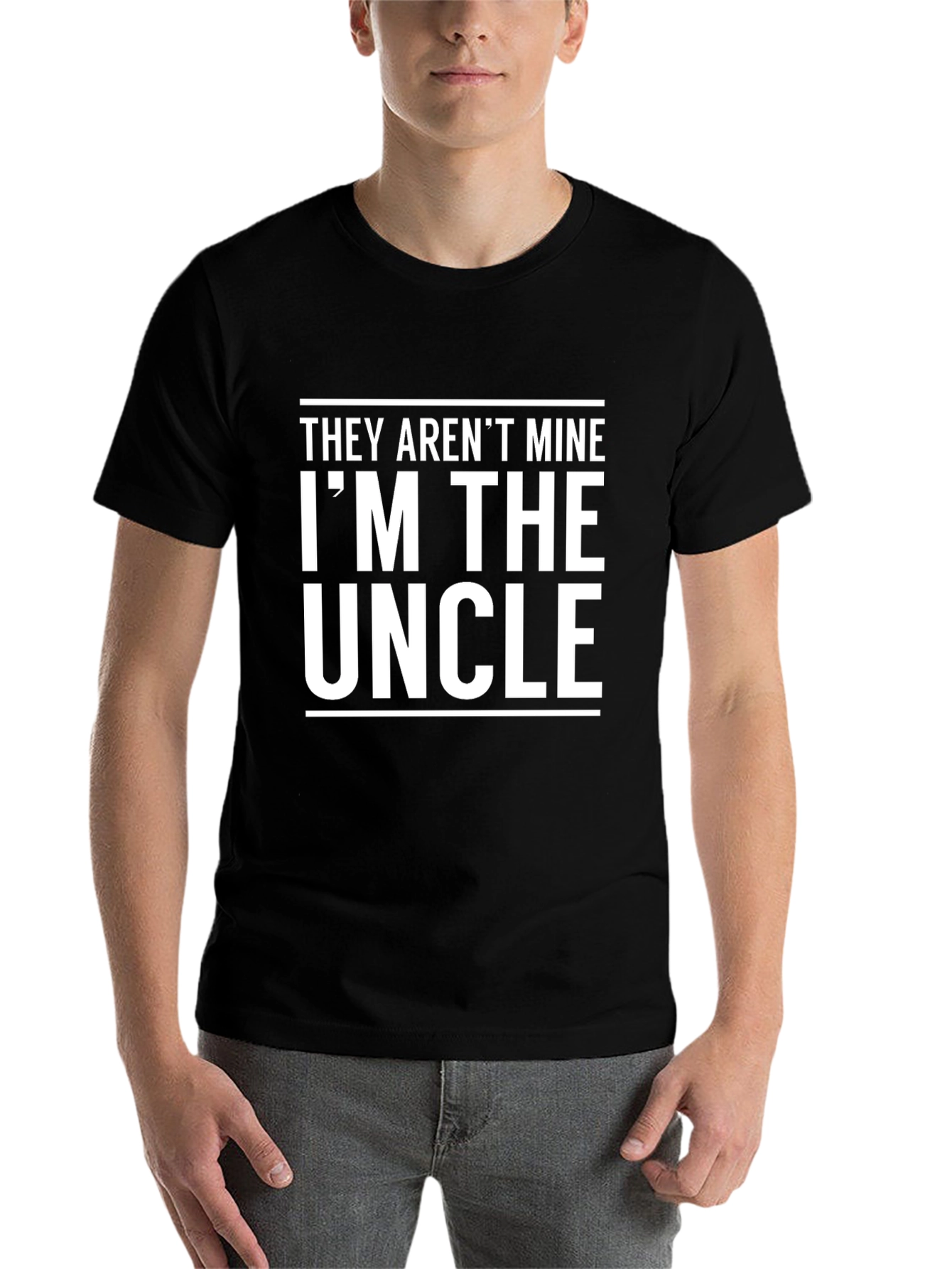 Black I'm The Uncle T-Shirt, Funny Uncle Shirt view 7