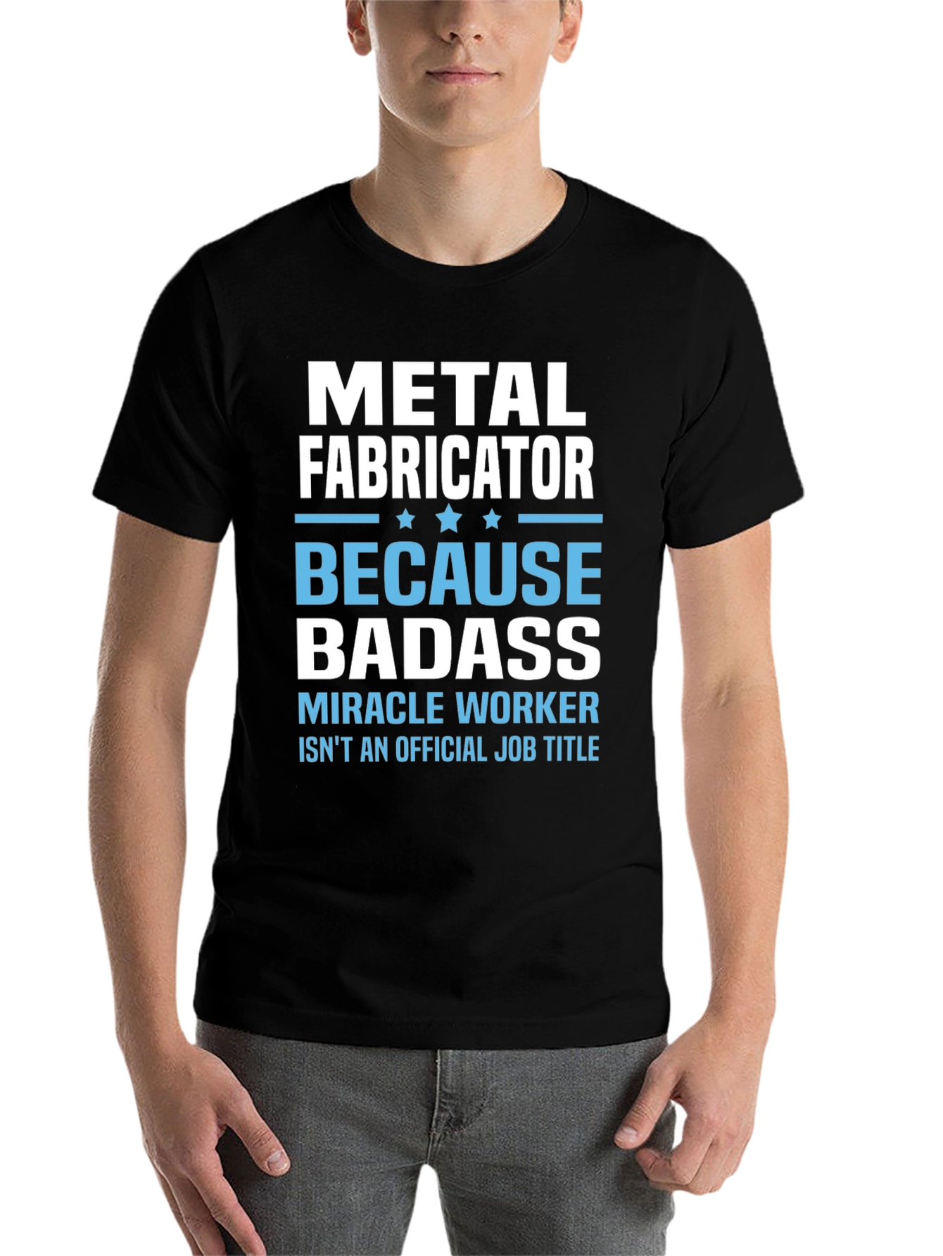 Black Metal Fabricator Badass Graphic T-Shirt view 7