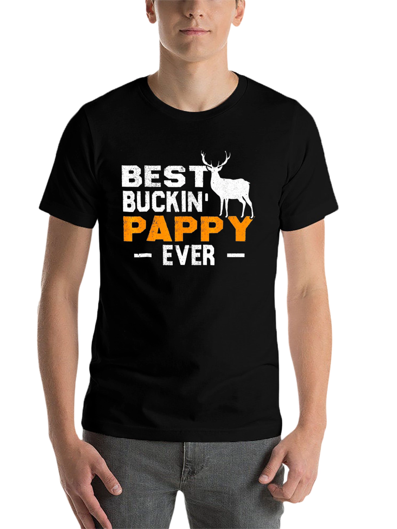 Black Best Buckin' Pappy Ever T-Shirt view 7