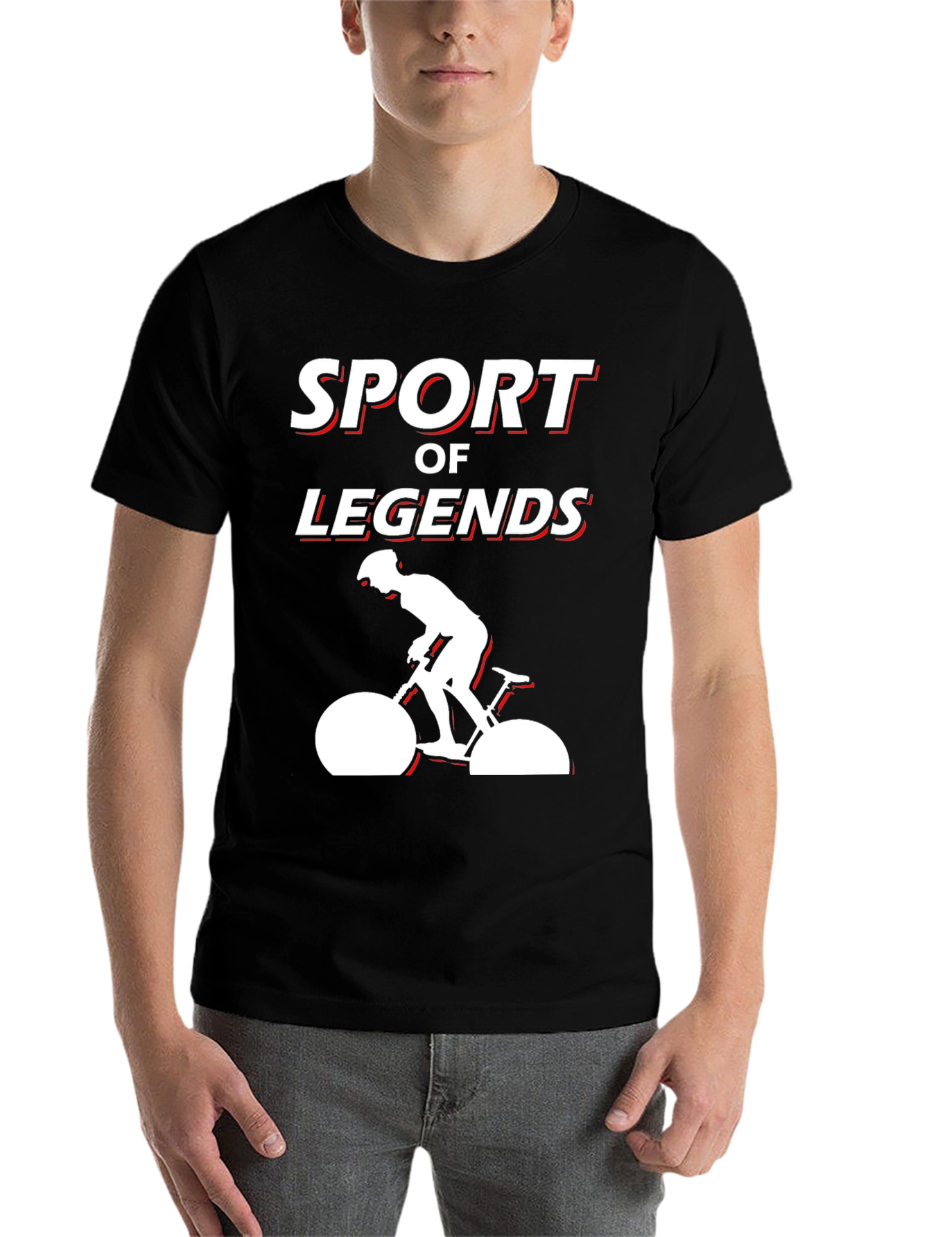 Black Sport of Legends Cycling T-Shirt view 7