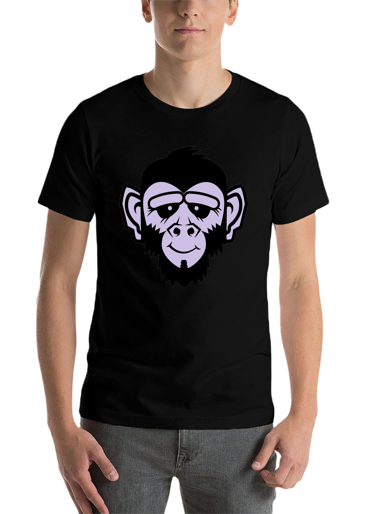 Black Monkey Graphic Tee - Men's Black T-Shirt view 7