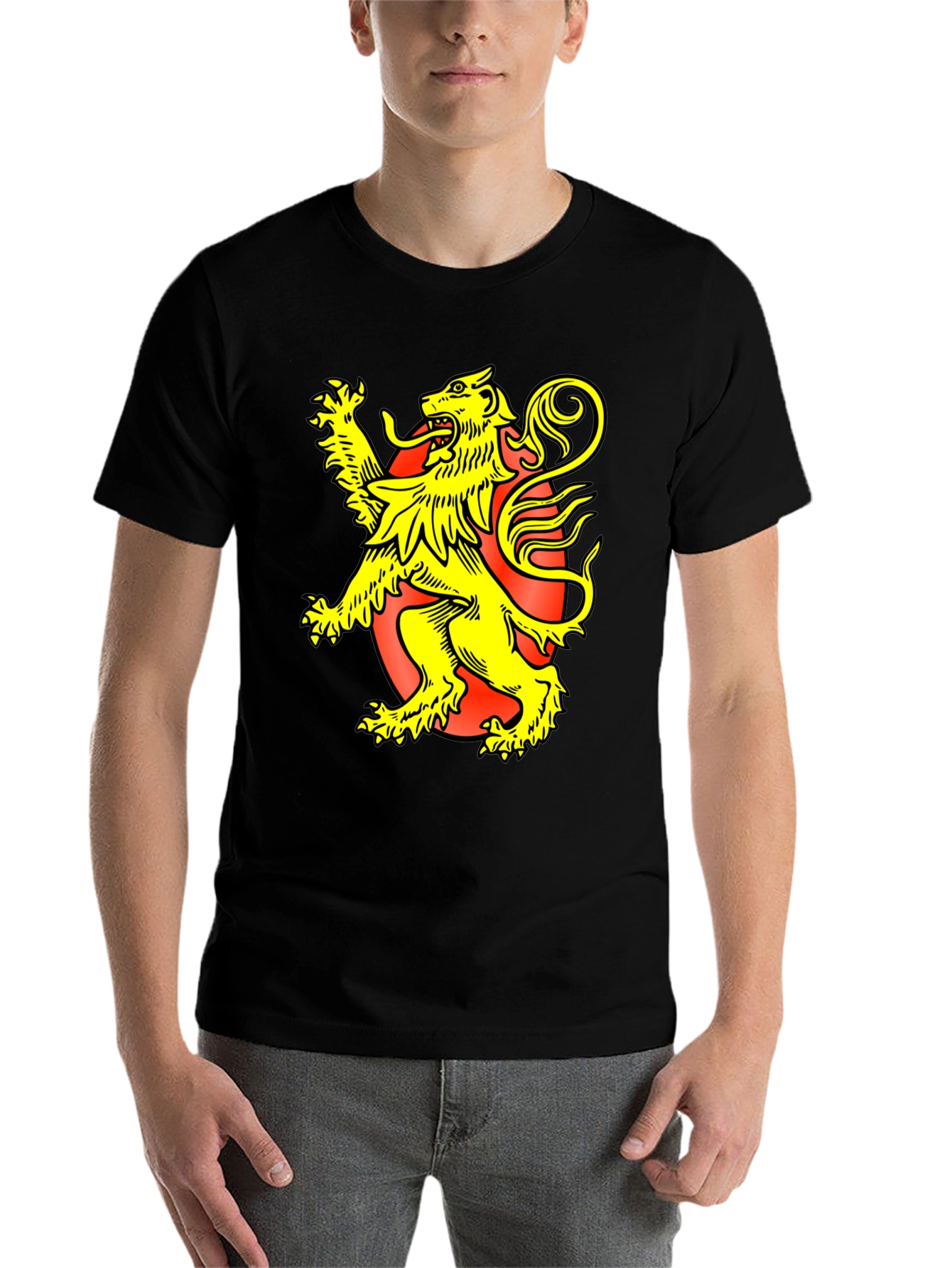 Black Lion Rampant Graphic Tee - Black T-Shirt view 7