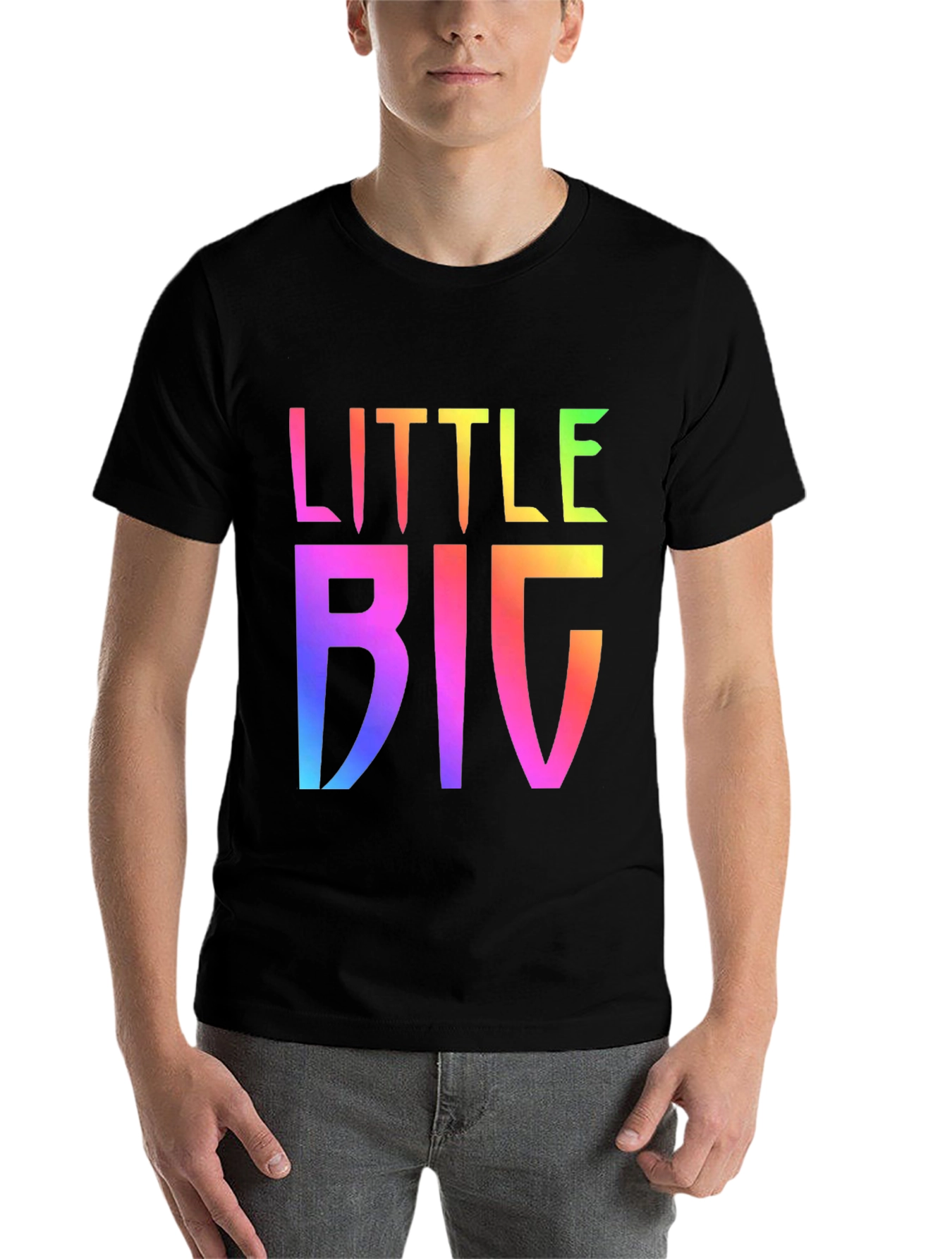 Black Little Big Rainbow Graphic Tee view 7
