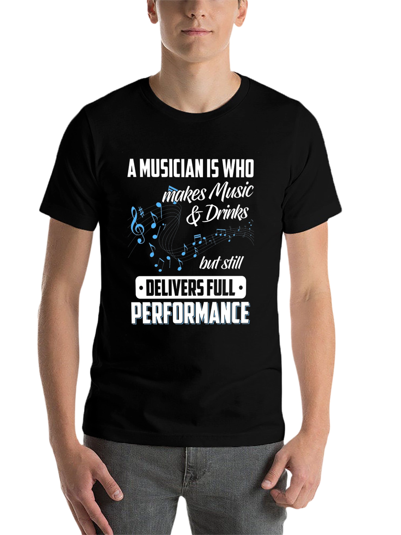 Black Musician Definition Graphic Tee - Music & Drinks Shirt view 7