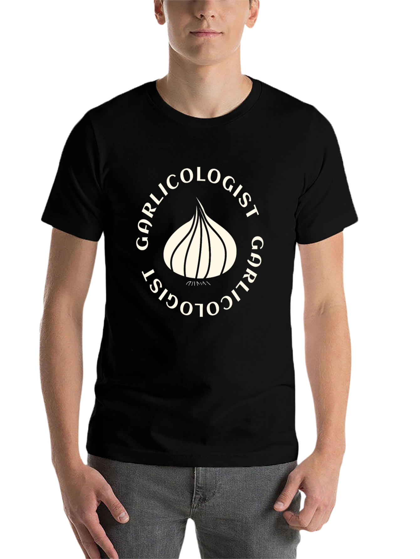 Black Garlicologist Black T-Shirt view 7