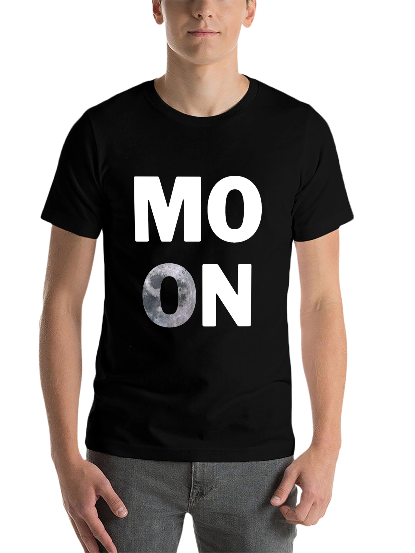 Black Moon Graphic T-Shirt - Casual Black Tee view 7