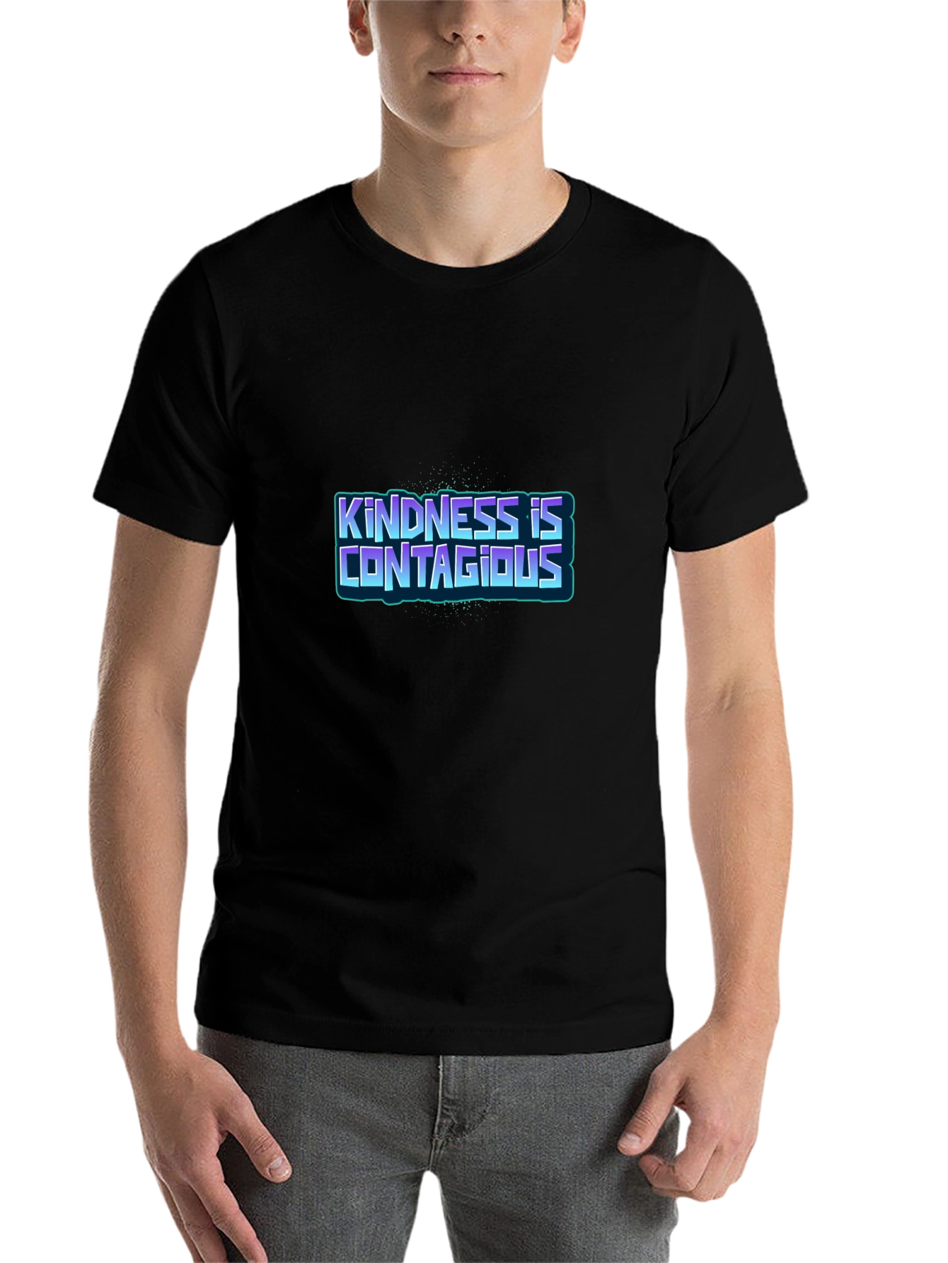 Black Kindness Is Contagious Graphic Tee view 7