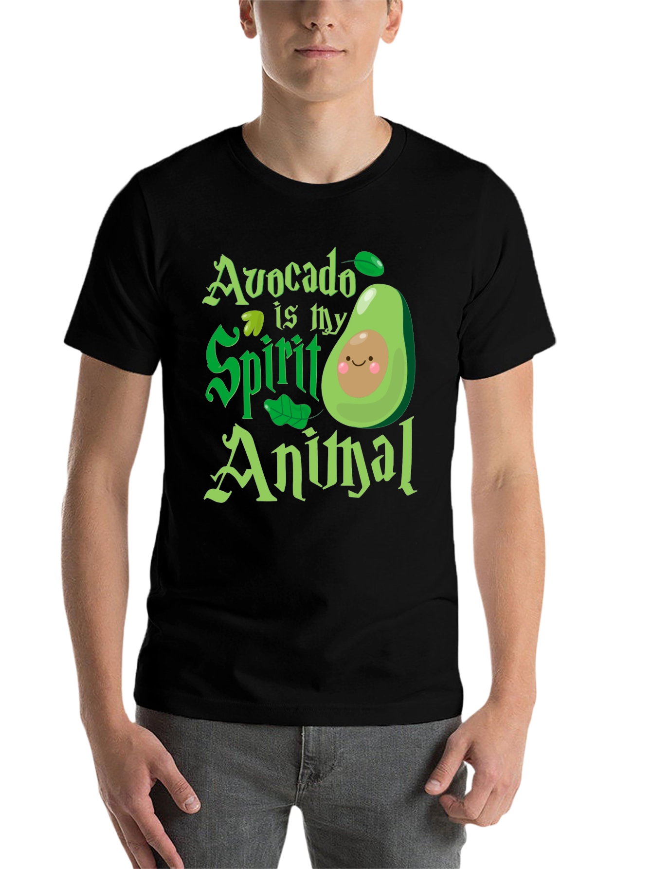Black Avocado is My Spirit Animal - Graphic T-Shirt view 7