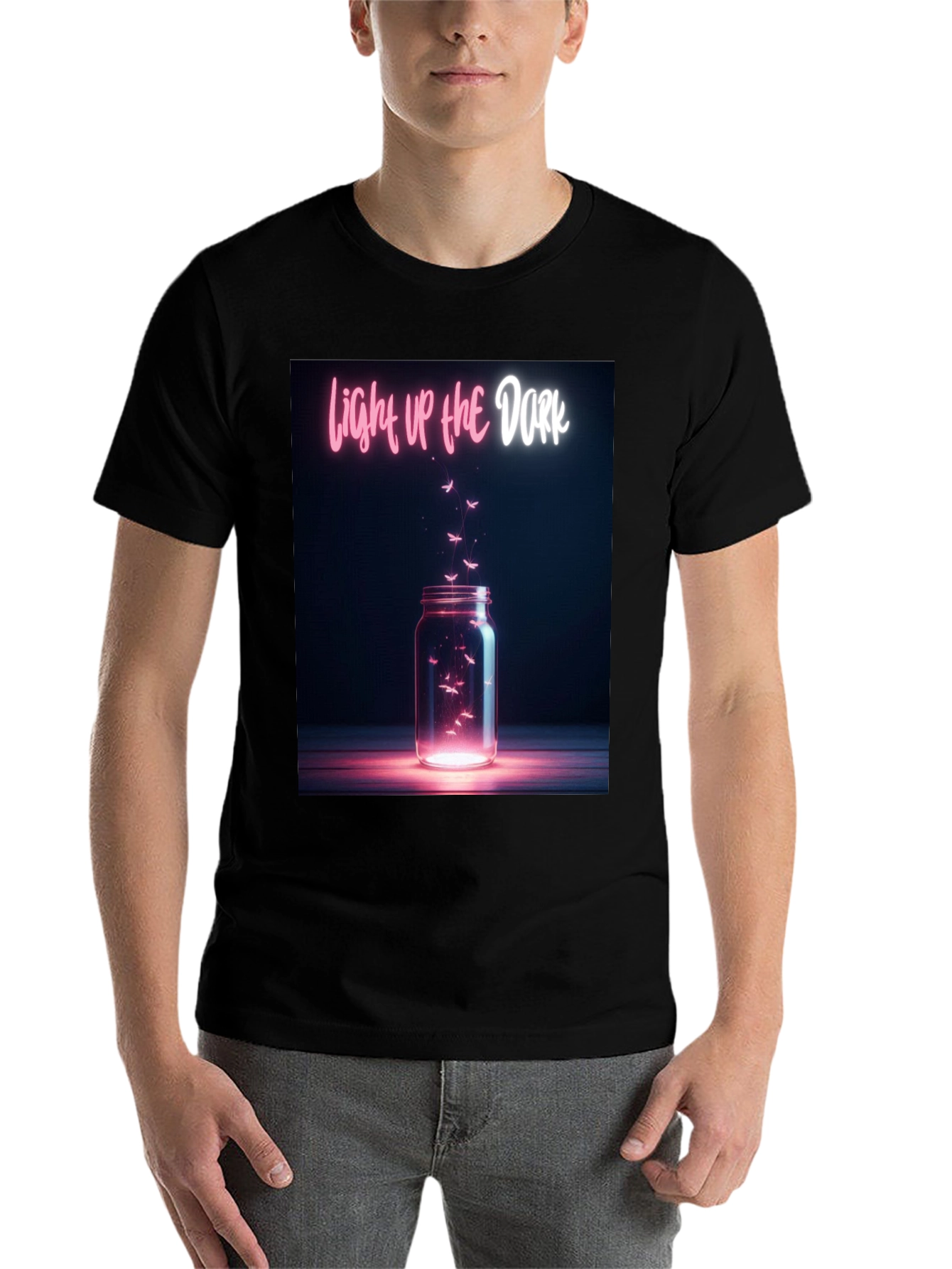 Black Light Up the Dark Graphic Tee view 7