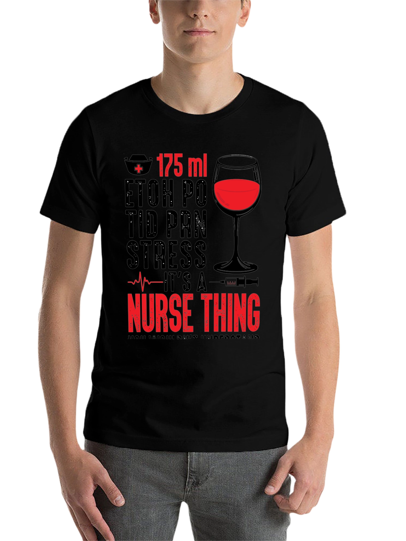 Black Nurse Thing Graphic T-Shirt view 7