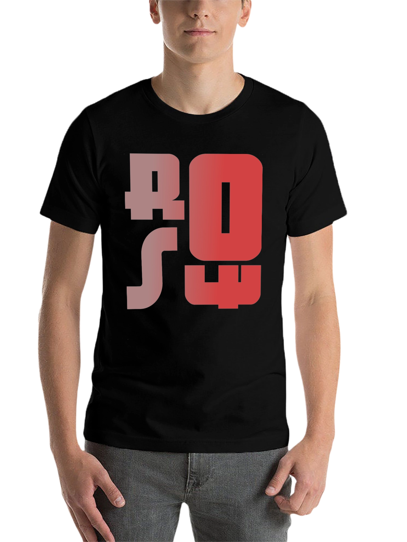 Black ROS T-Shirt - Unique Graphic Tee view 7