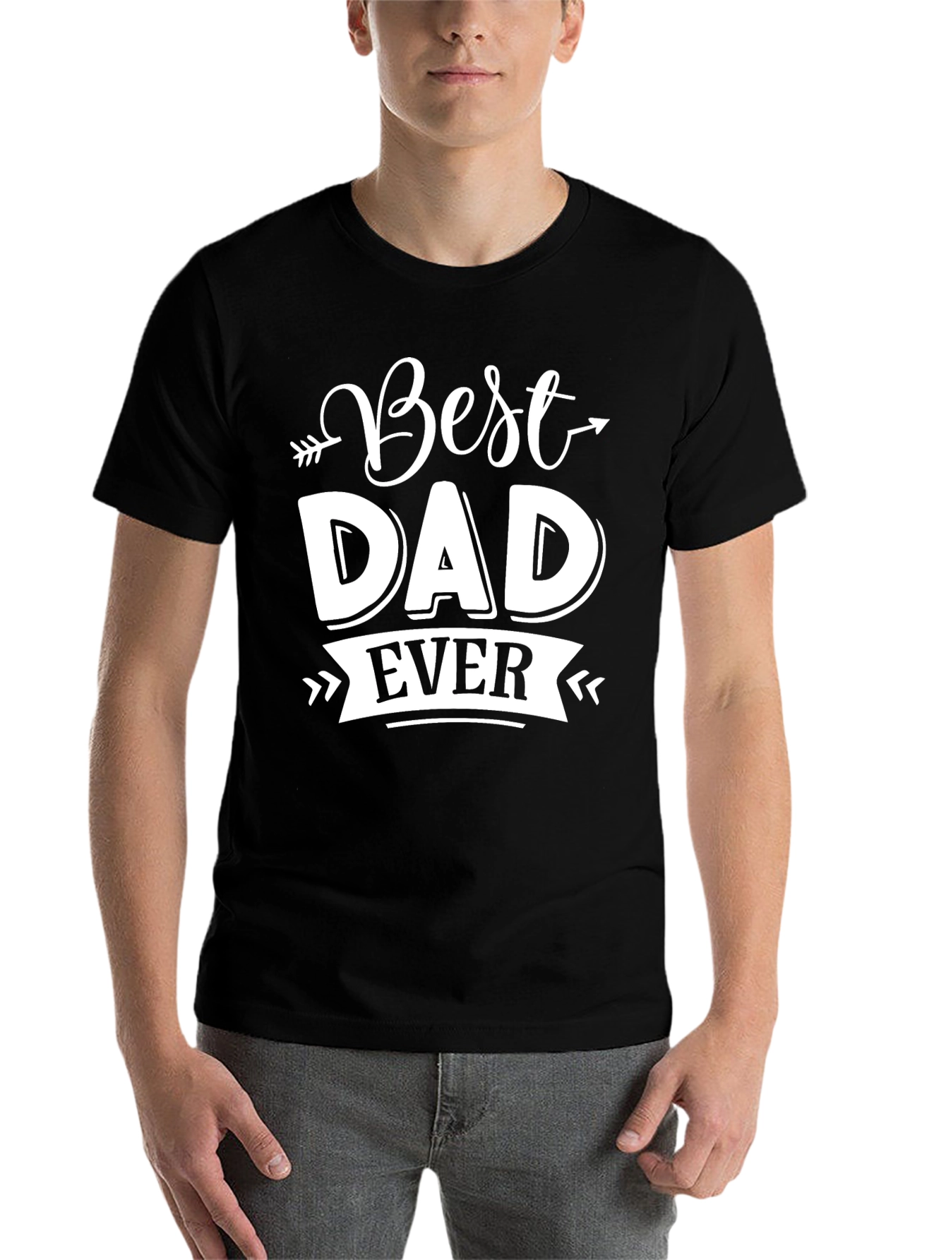 Black Best Dad Ever Graphic Tee - Black T-Shirt view 7