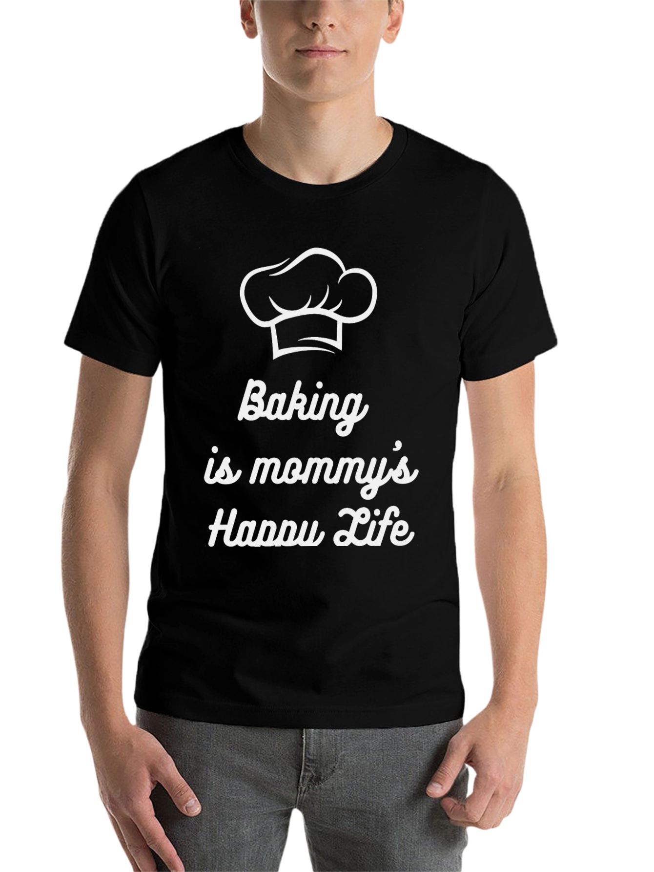 Black Baking is Mommy's Happy Life T-Shirt view 7