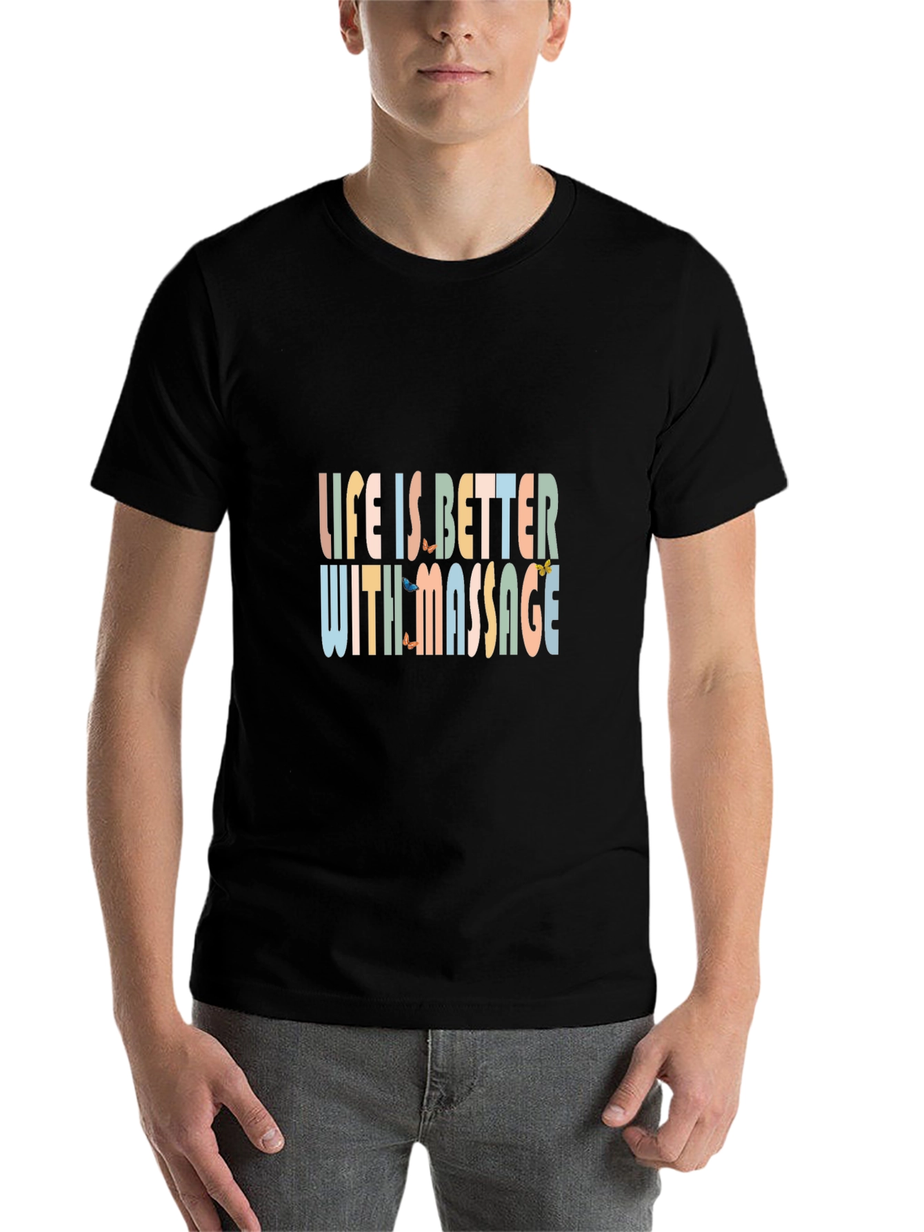 Black Life is Better With Massage T-Shirt view 7