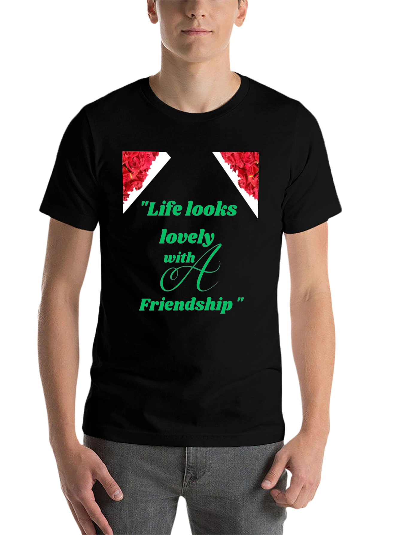 Black Life Looks Lovely Friendship Graphic Tee view 7