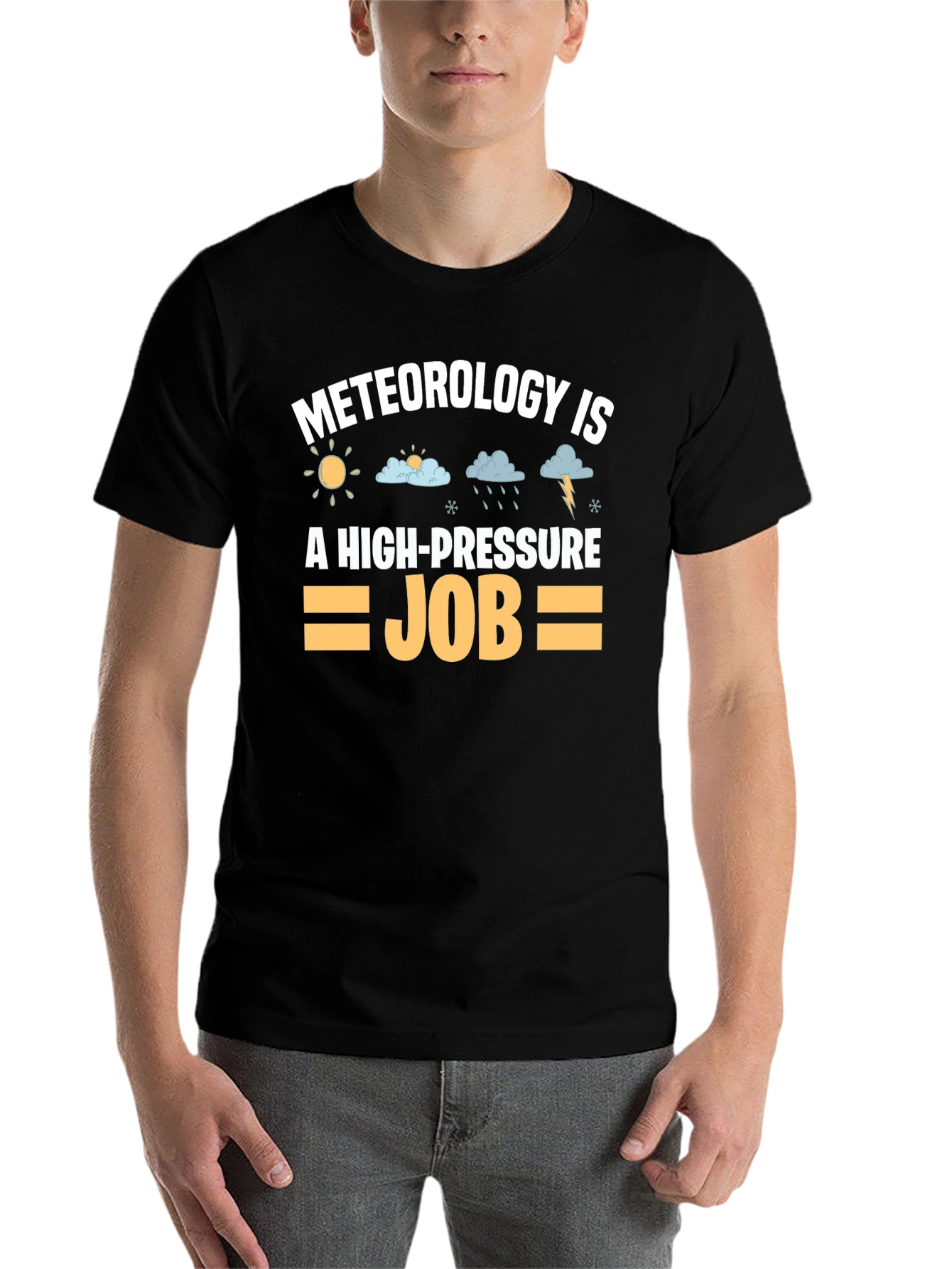 Black Meteorology High Pressure Job Graphic Tee view 7