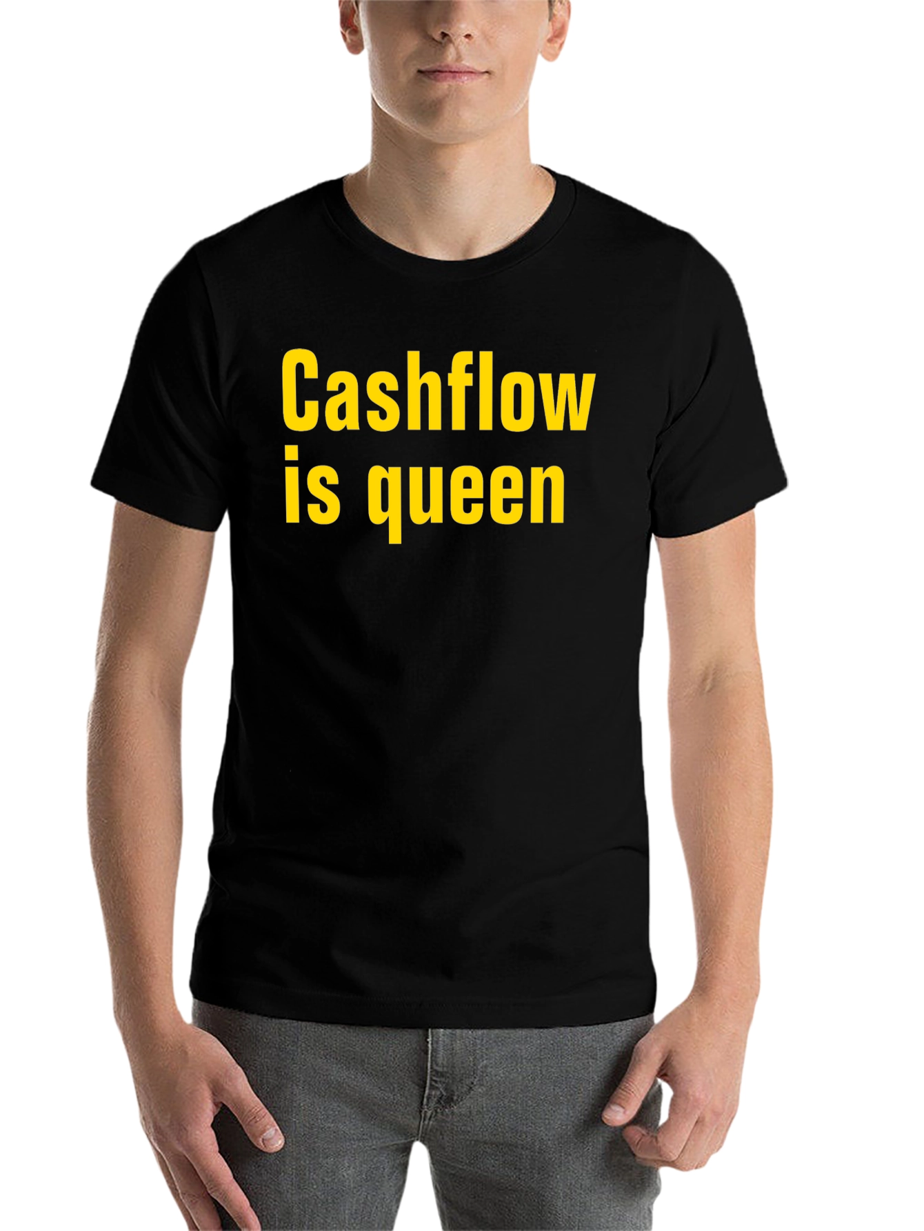 Black Cashflow is Queen T-Shirt - Bold Statement Tee view 7