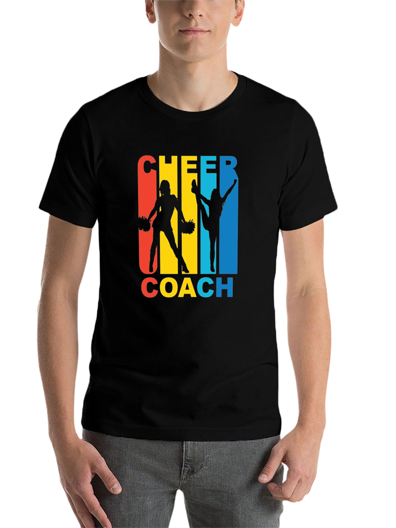 Black Cheer Coach Graphic T-Shirt view 7