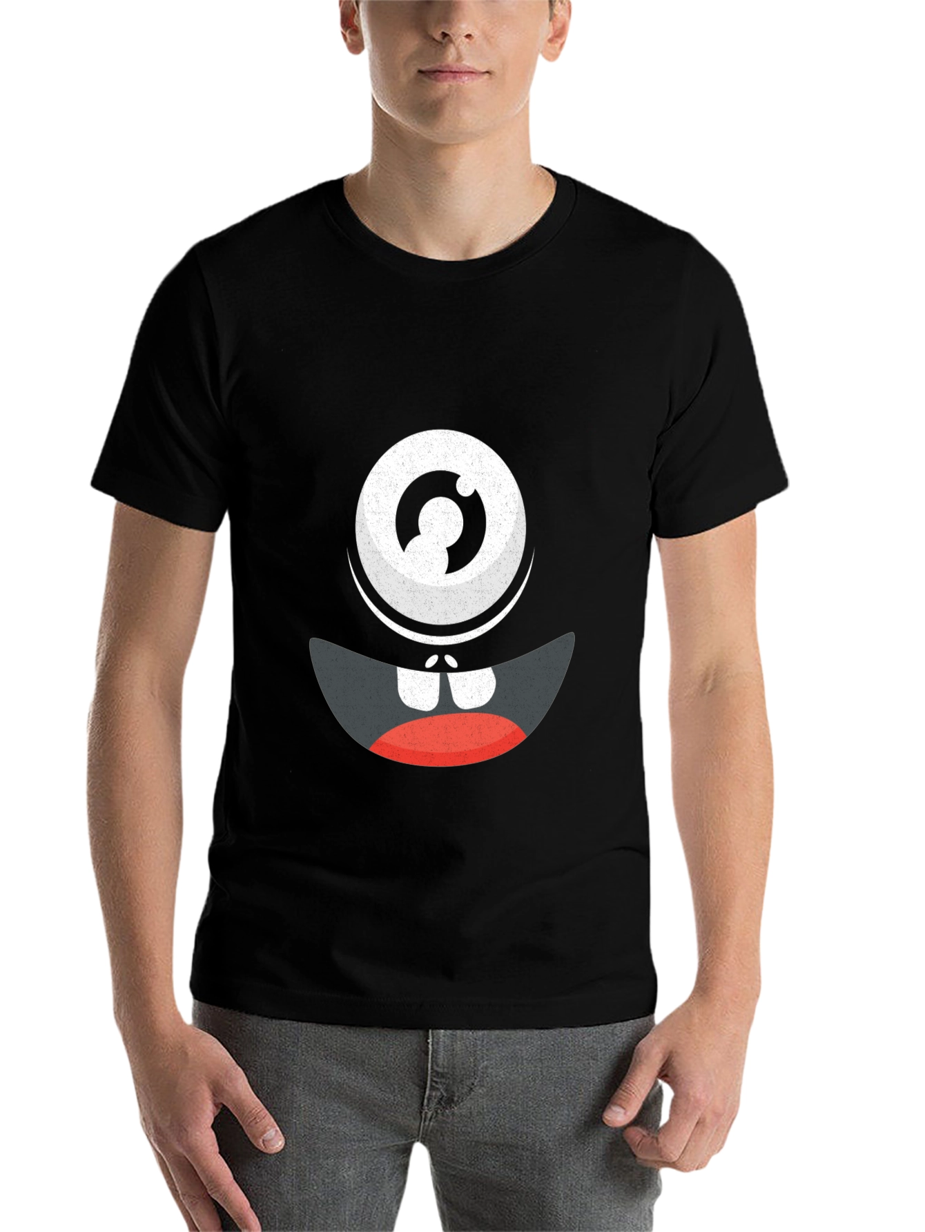 Black One-Eyed Monster Graphic Tee view 7