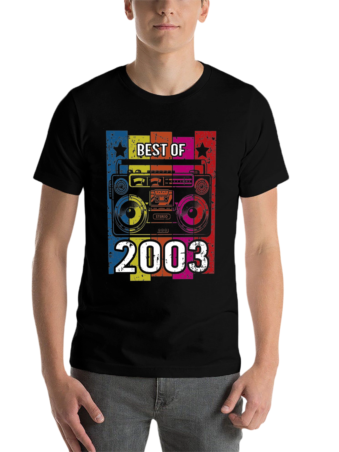 Black Retro "Best of 2003" Graphic Tee view 7