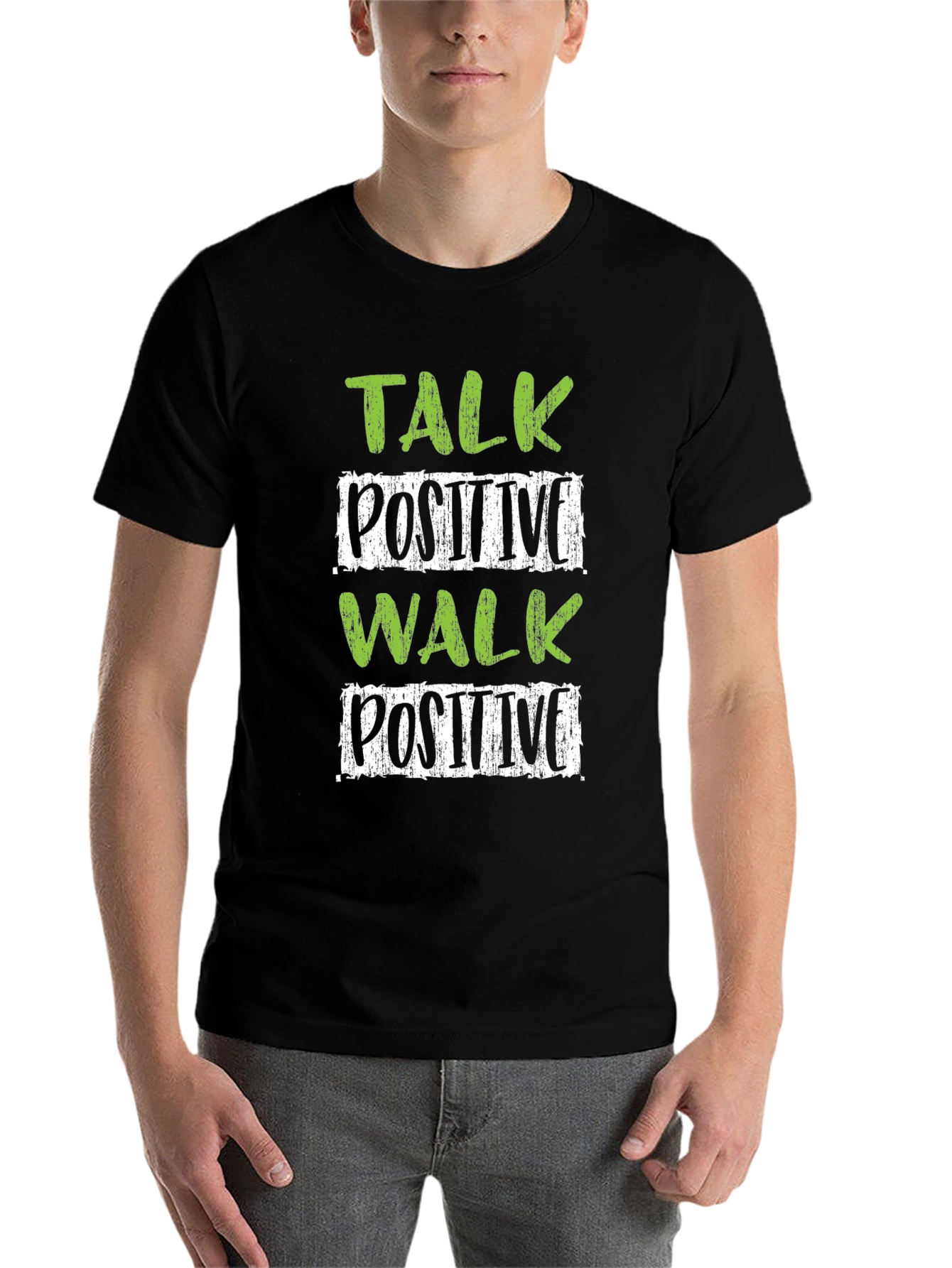 Black Positive Vibes T-Shirt view 7