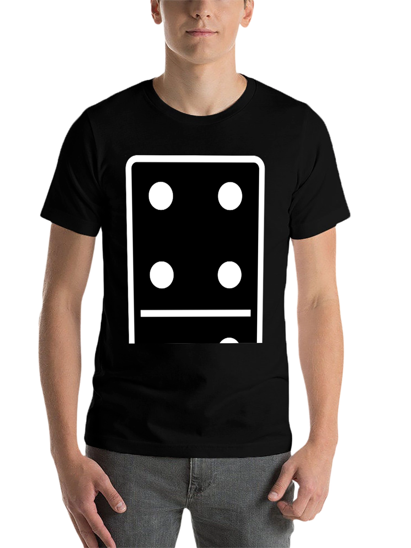Black Domino Six T-Shirt - Stylish Casual Wear view 7