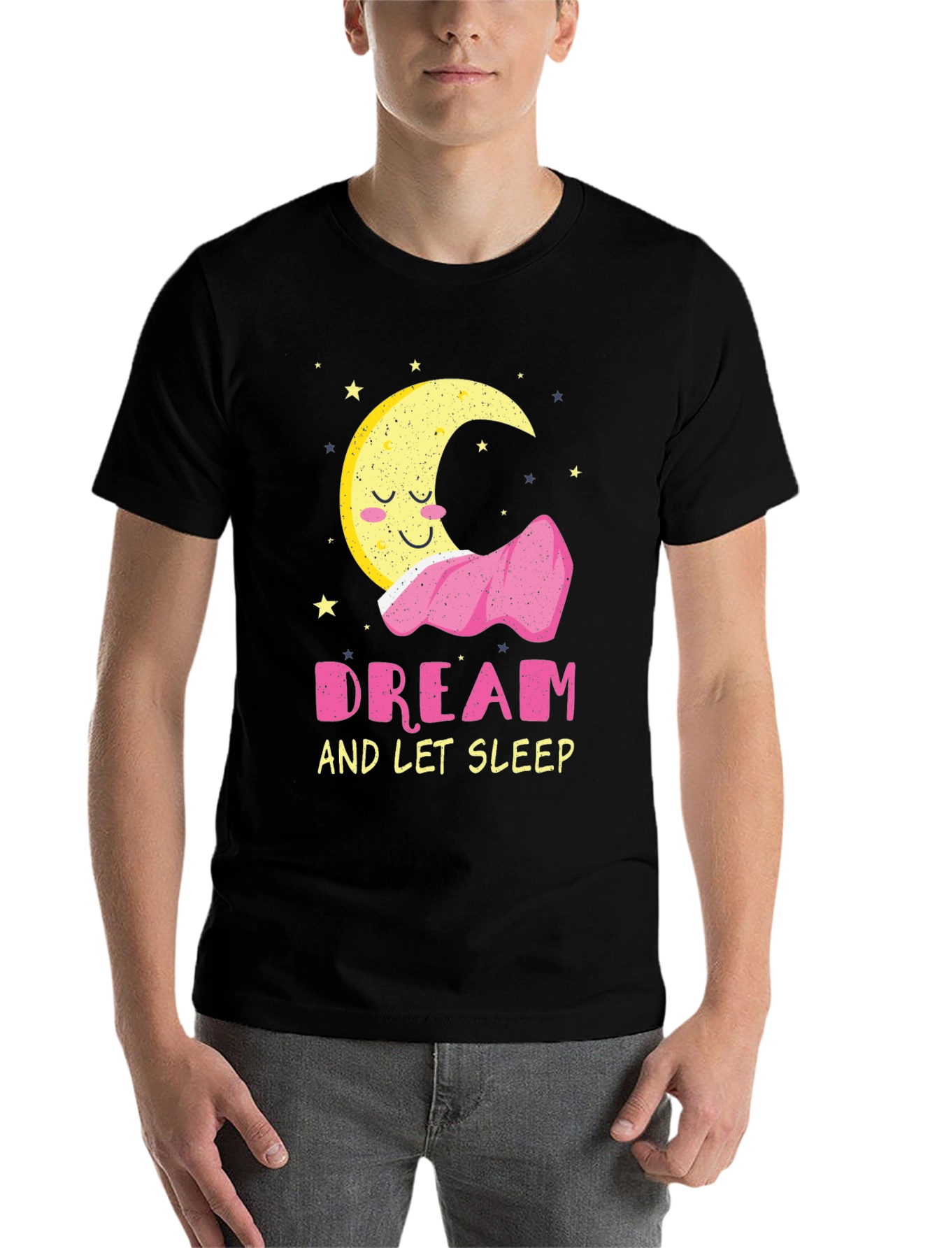 Black Dream and Let Sleep Graphic Tee - Soft Cotton Blend view 7