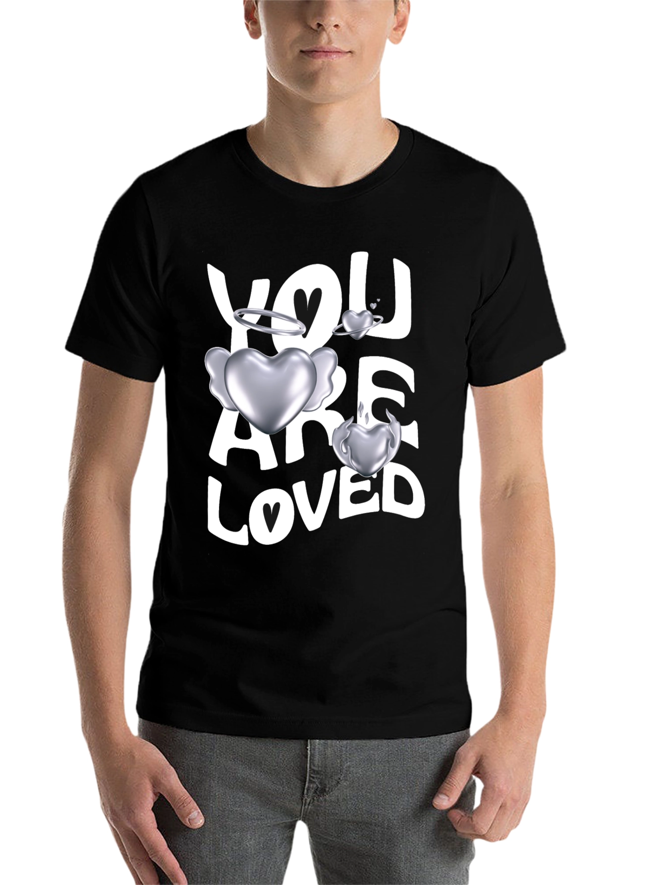 Black You Are Loved Graphic Tee view 7