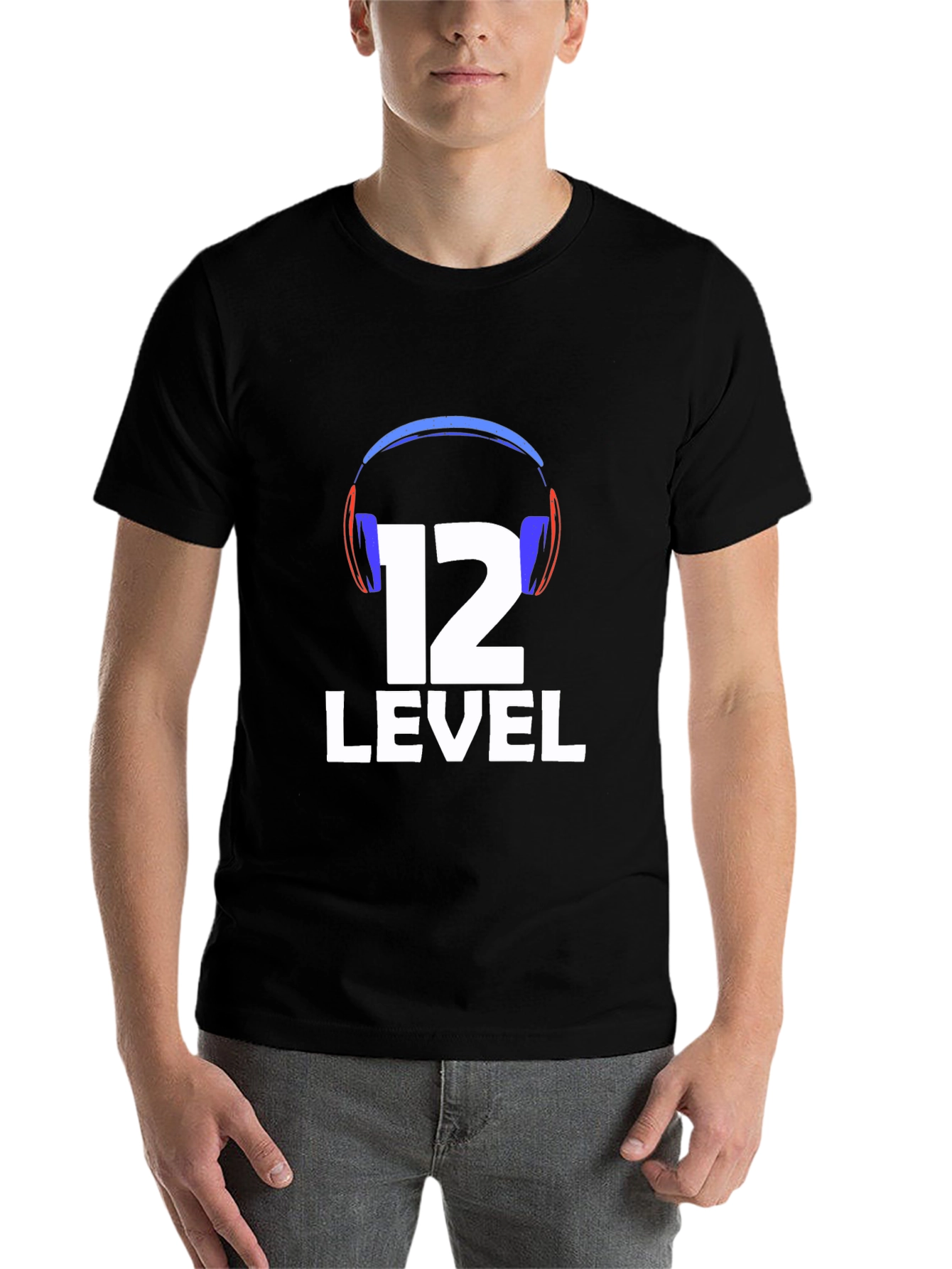Black Level 12 Gaming T-Shirt - Black view 7