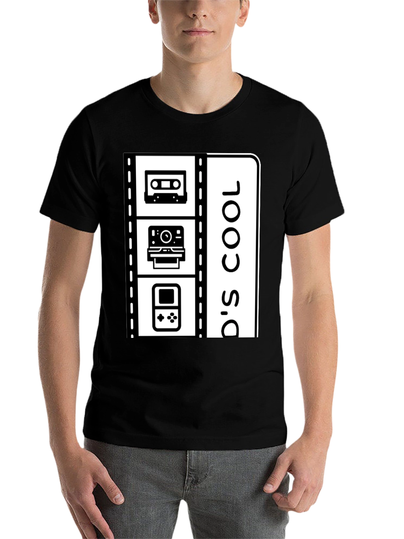 Black 90's Cool Nostalgic T-Shirt view 7