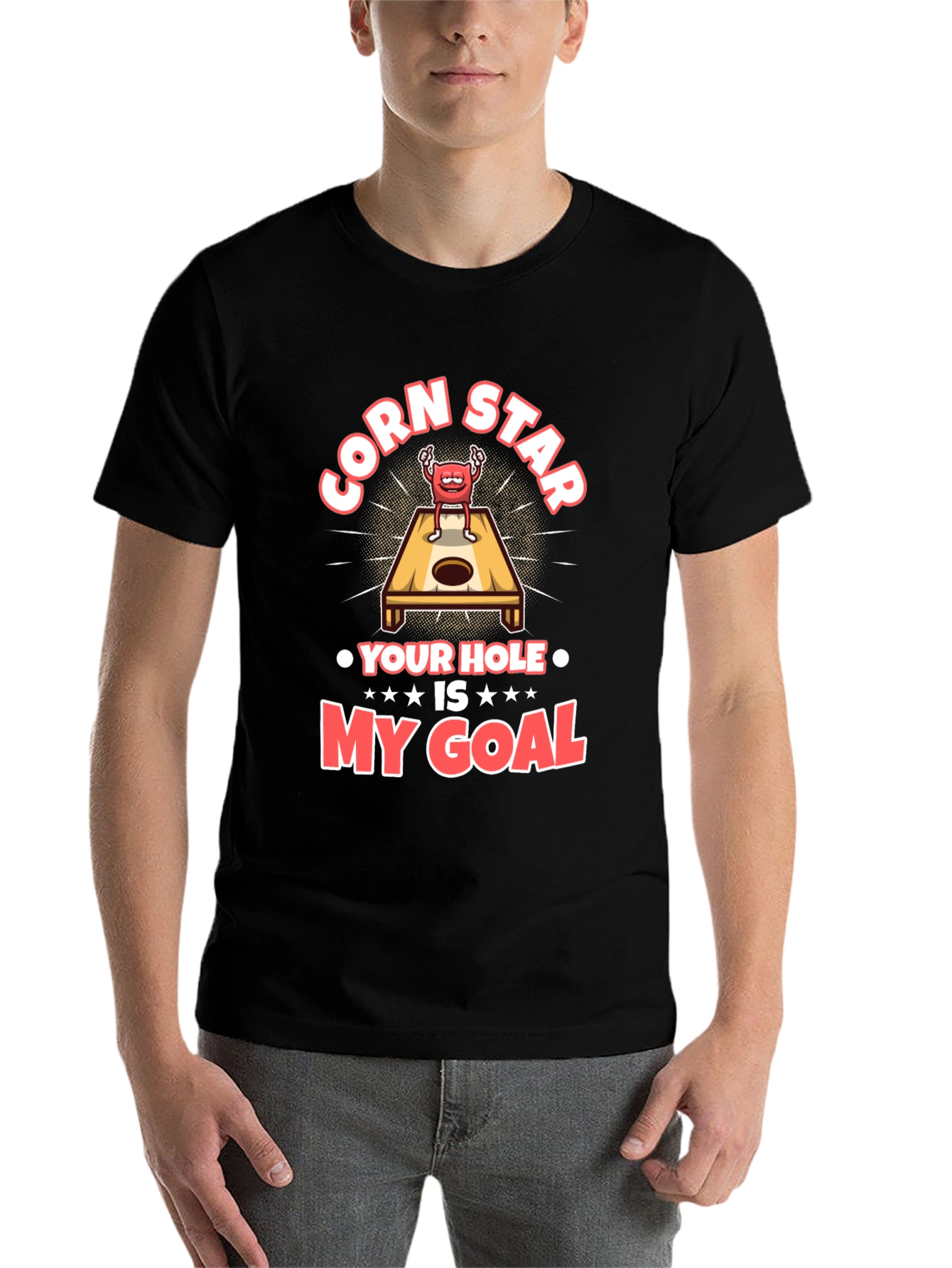 Black Corn Star Your Hole is My Goal T-Shirt view 7