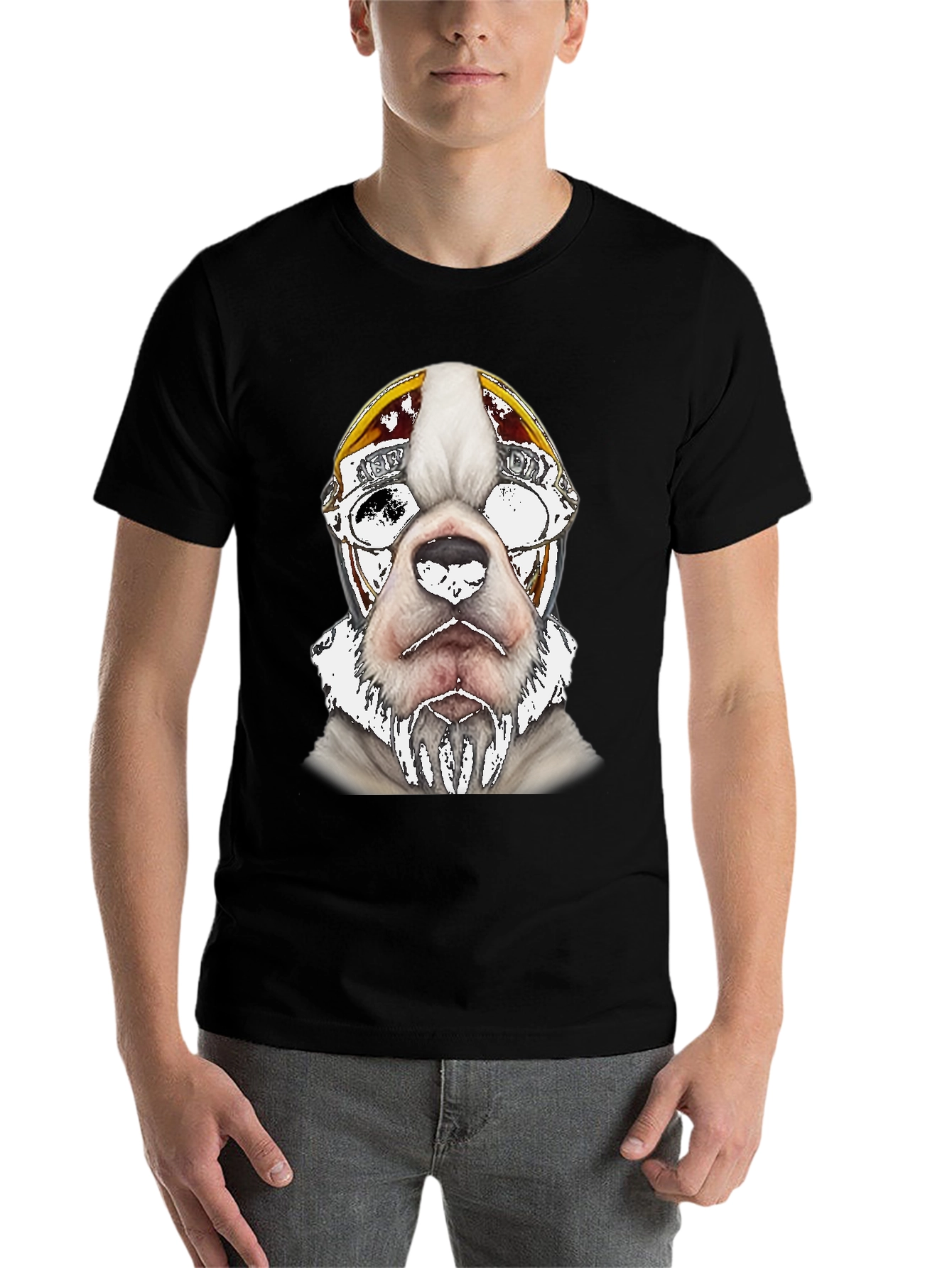 Black Cool Dog Aviator T-Shirt - Black view 7