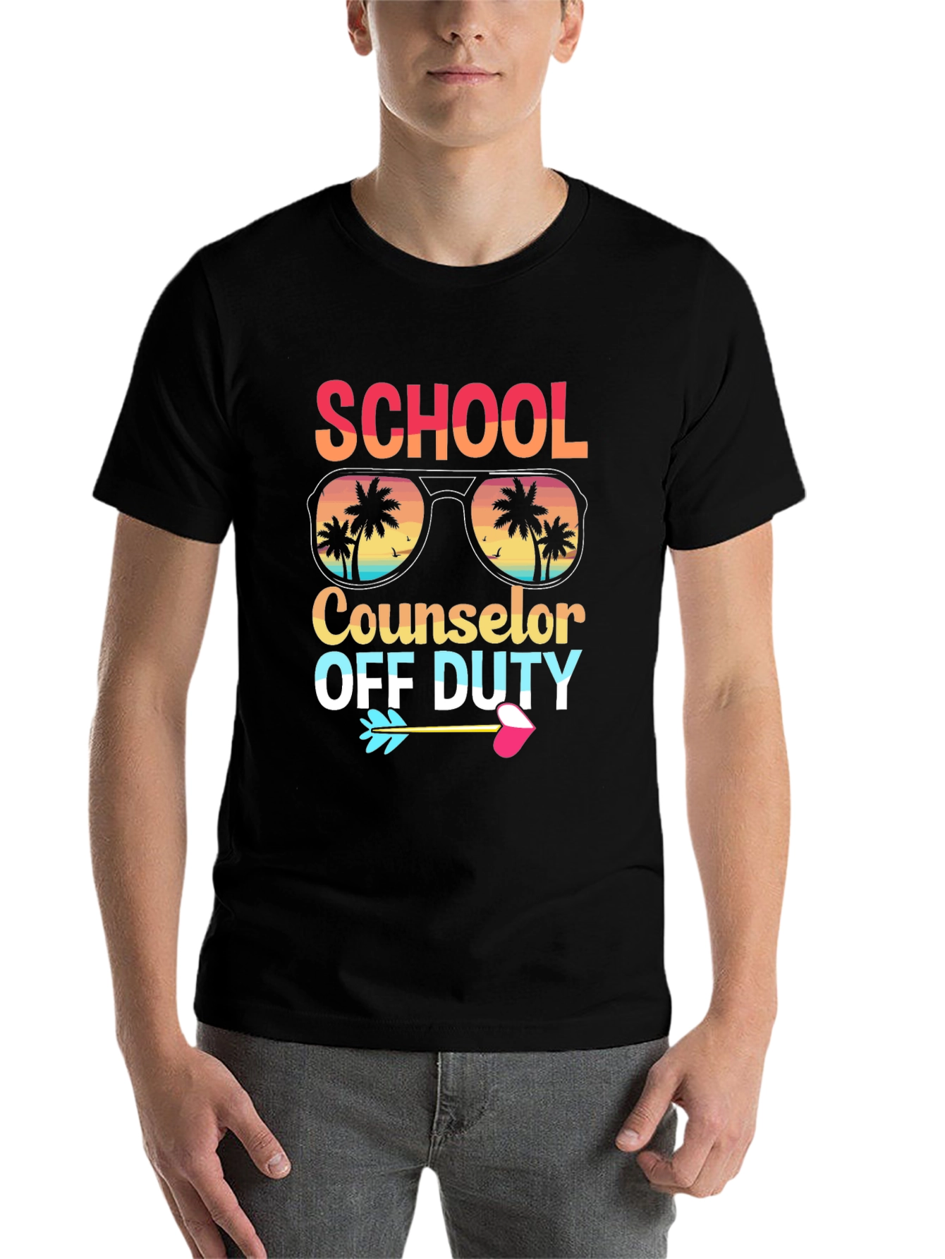 Black School Counselor Off Duty Graphic T-Shirt view 7