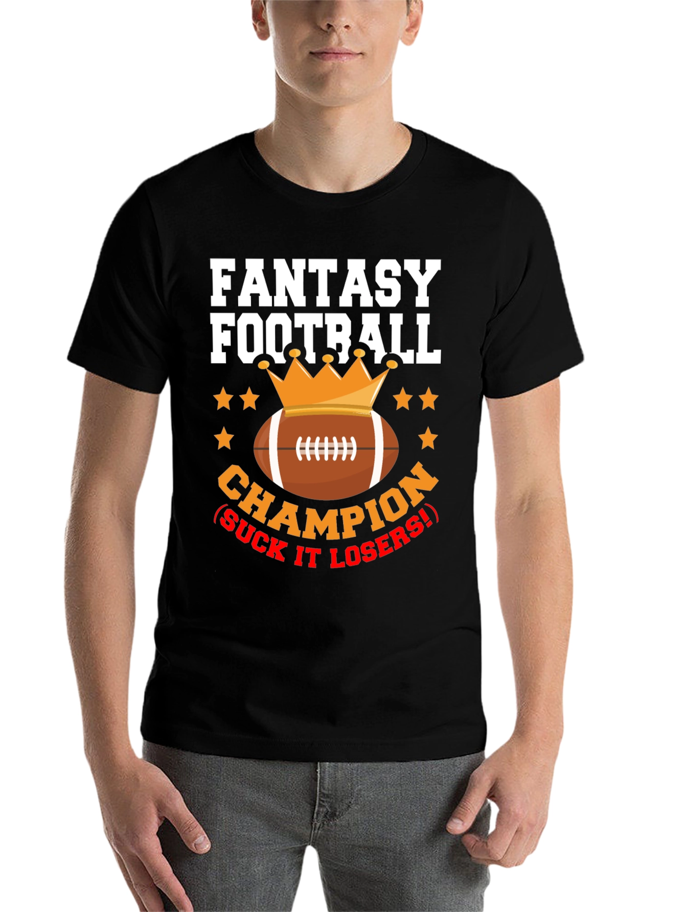 Black Fantasy Football Champion Graphic Tee view 7