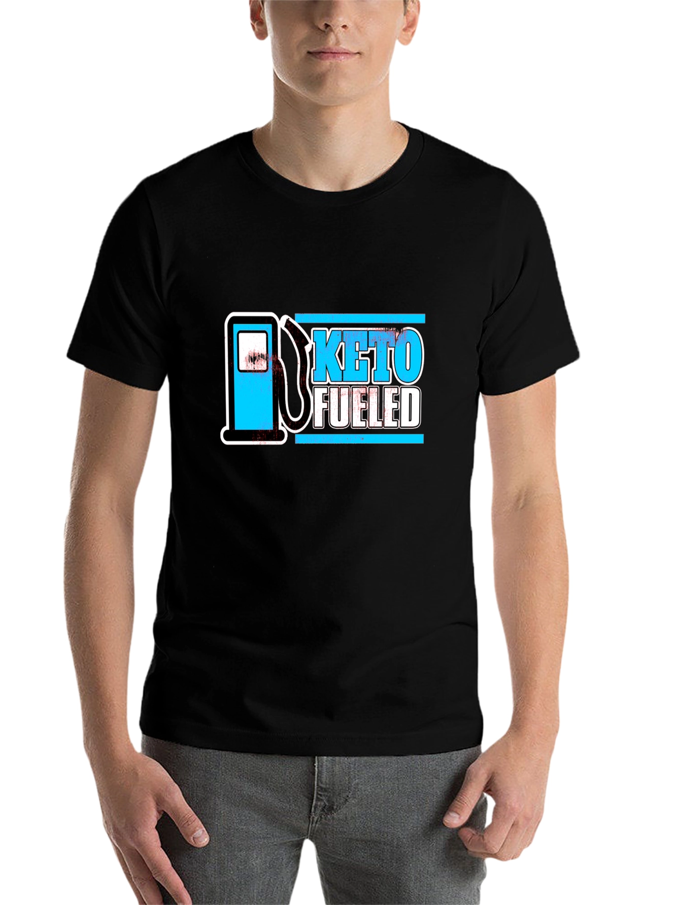 Black Keto Fueled Black T-Shirt view 7