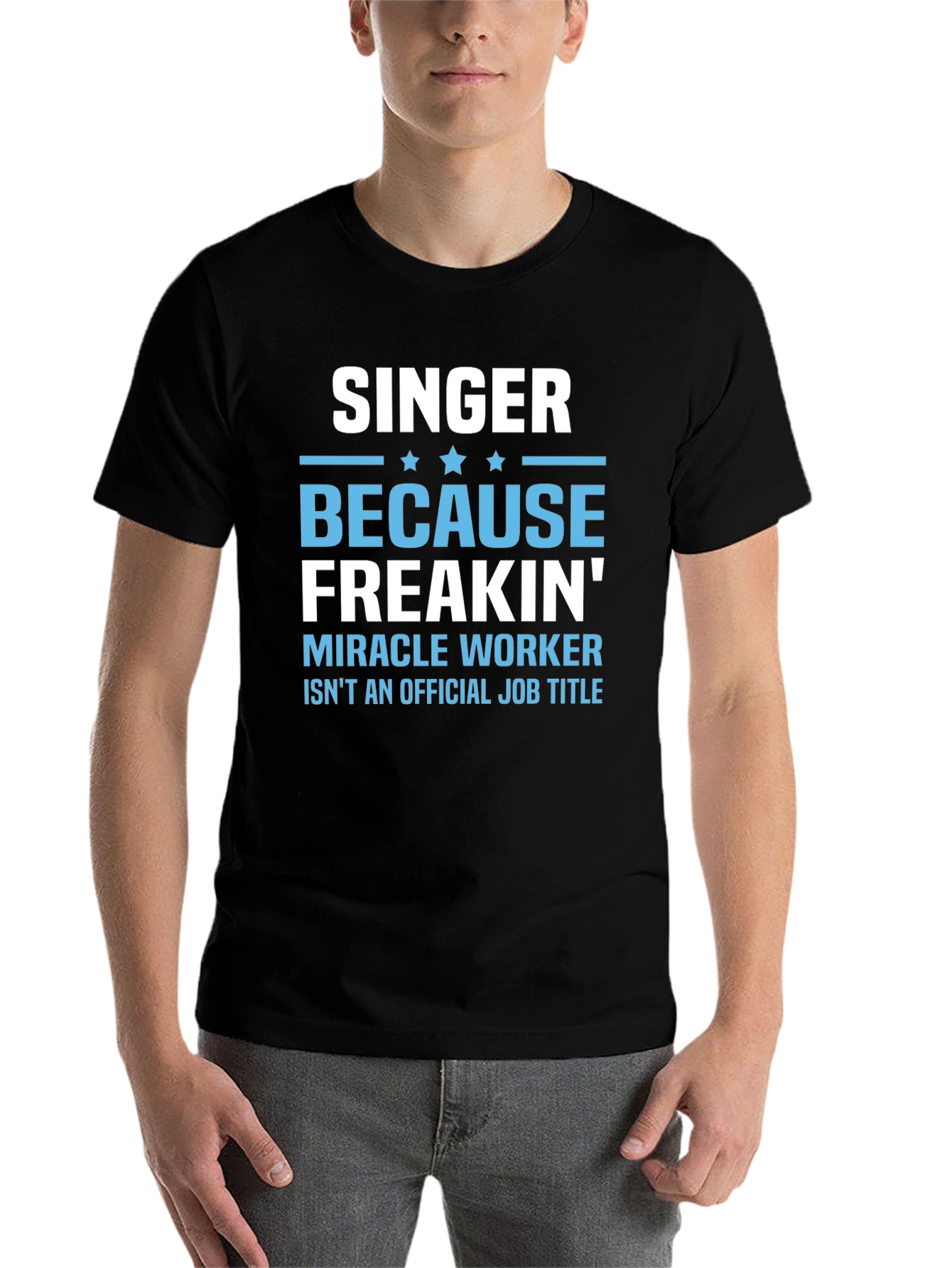 Black Singer Miracle Worker Funny Graphic T-Shirt view 7