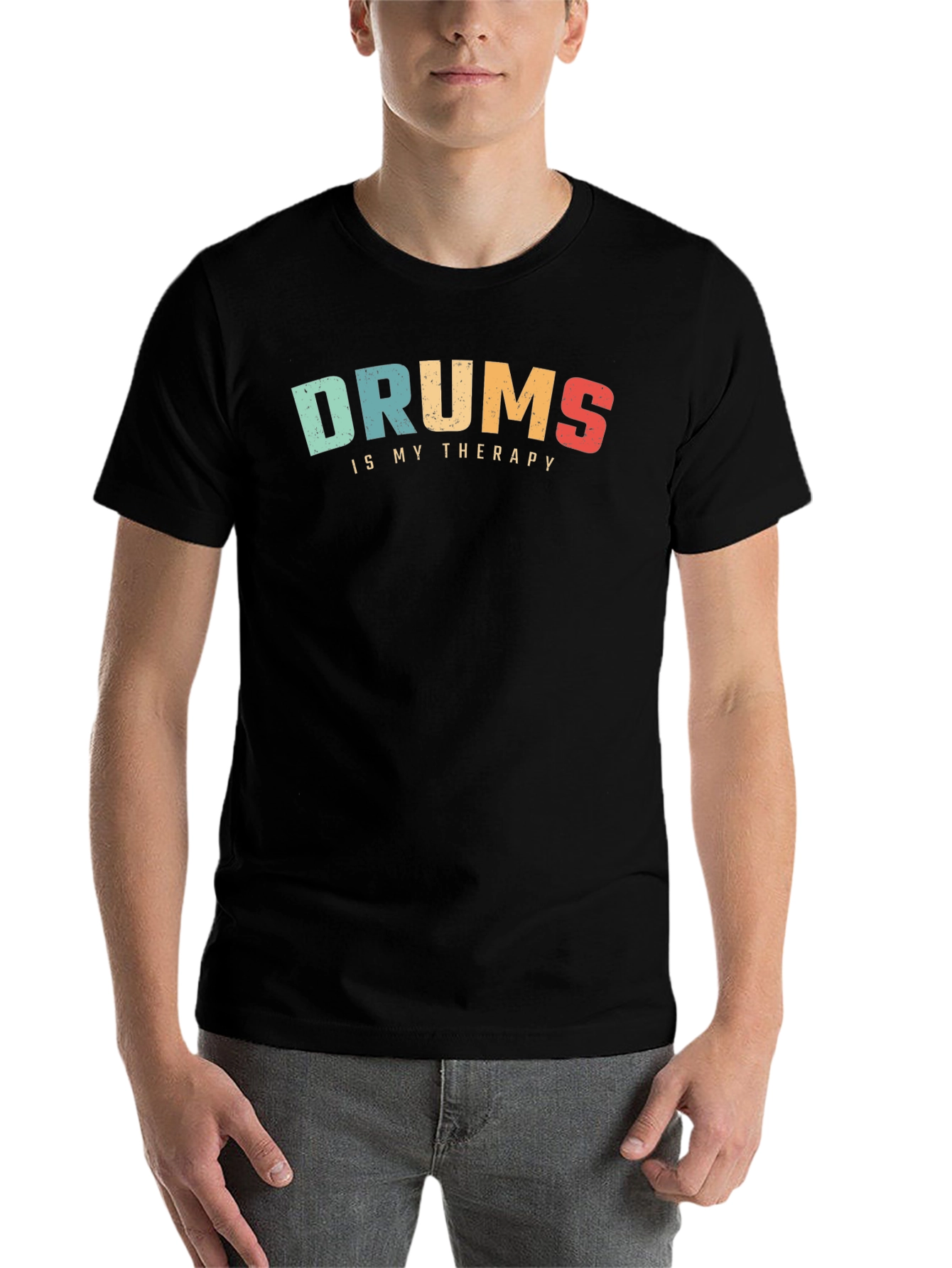 Black Drums Therapy Tee - Musician's Comfort view 7
