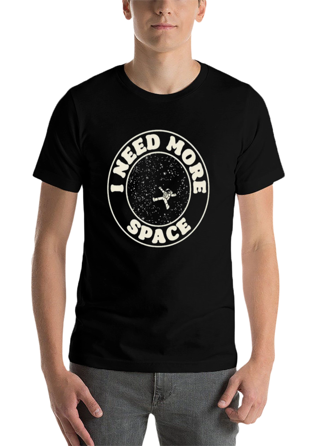 Black I Need More Space Graphic T-Shirt - Unisex view 7
