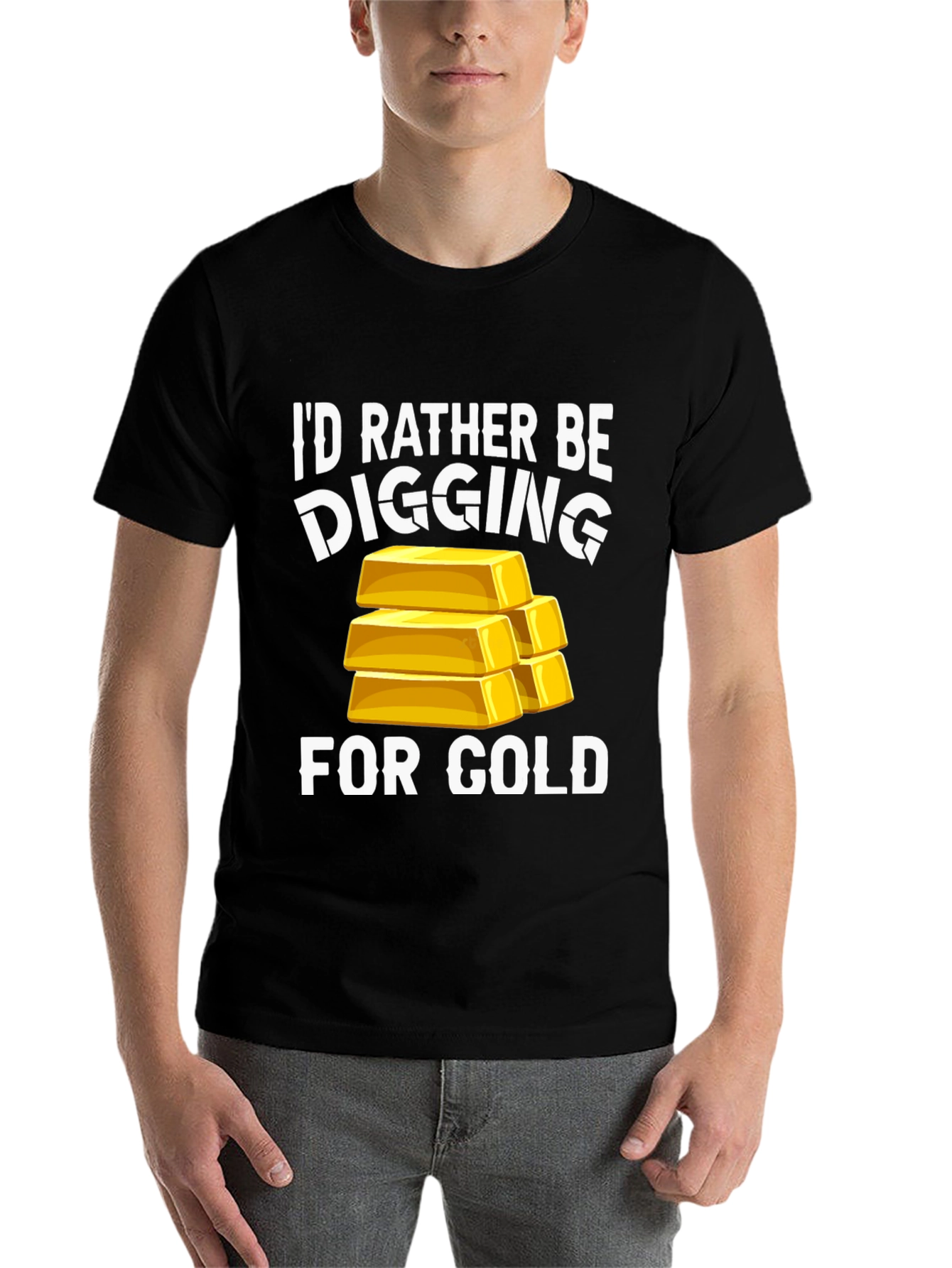 Black Digging For Gold T-Shirt view 7
