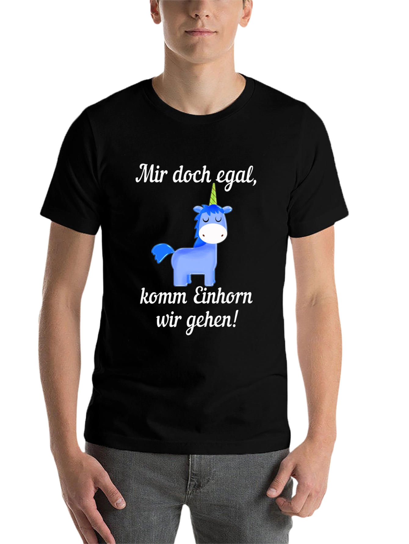 Black Unicorn T-Shirt: Mir doch egal, komm Einhorn wir gehen! view 7