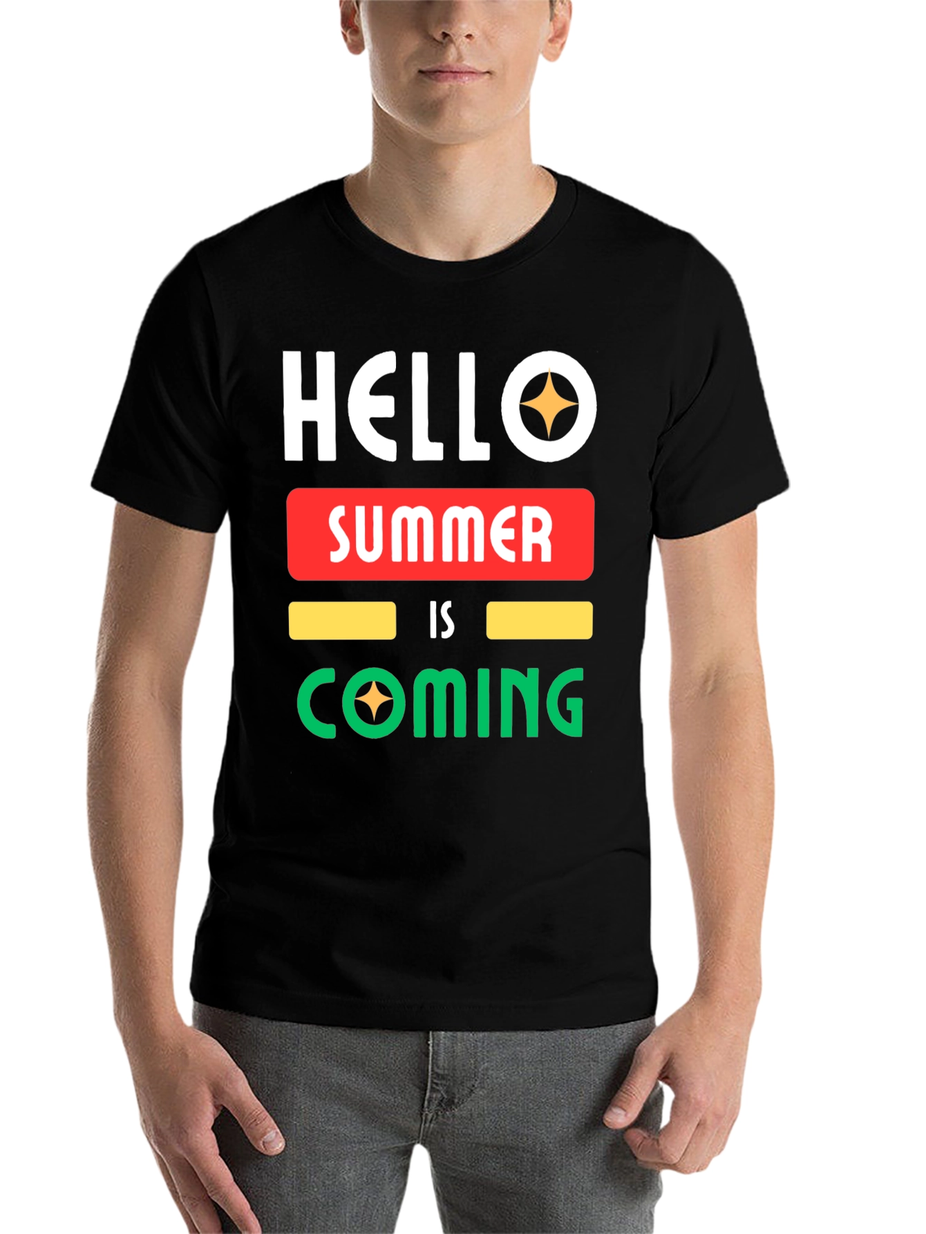 Black Hello Summer T-Shirt view 7